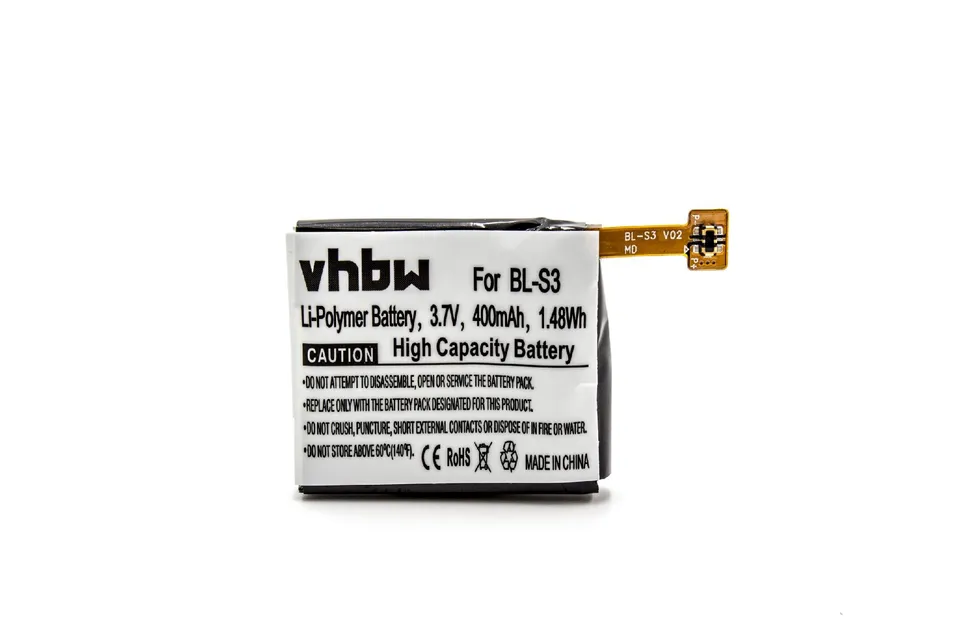 vhbw Batteria BL-S3 per LG G Watch R W110 400mAh