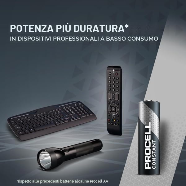 Duracell Procell AA pile alcaline stilo 50 pezzi lunga durata