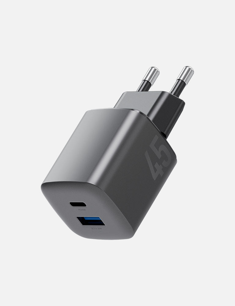 Energea AmpCharge Mini 45 EU caricabatterie Gunmetal GaN
