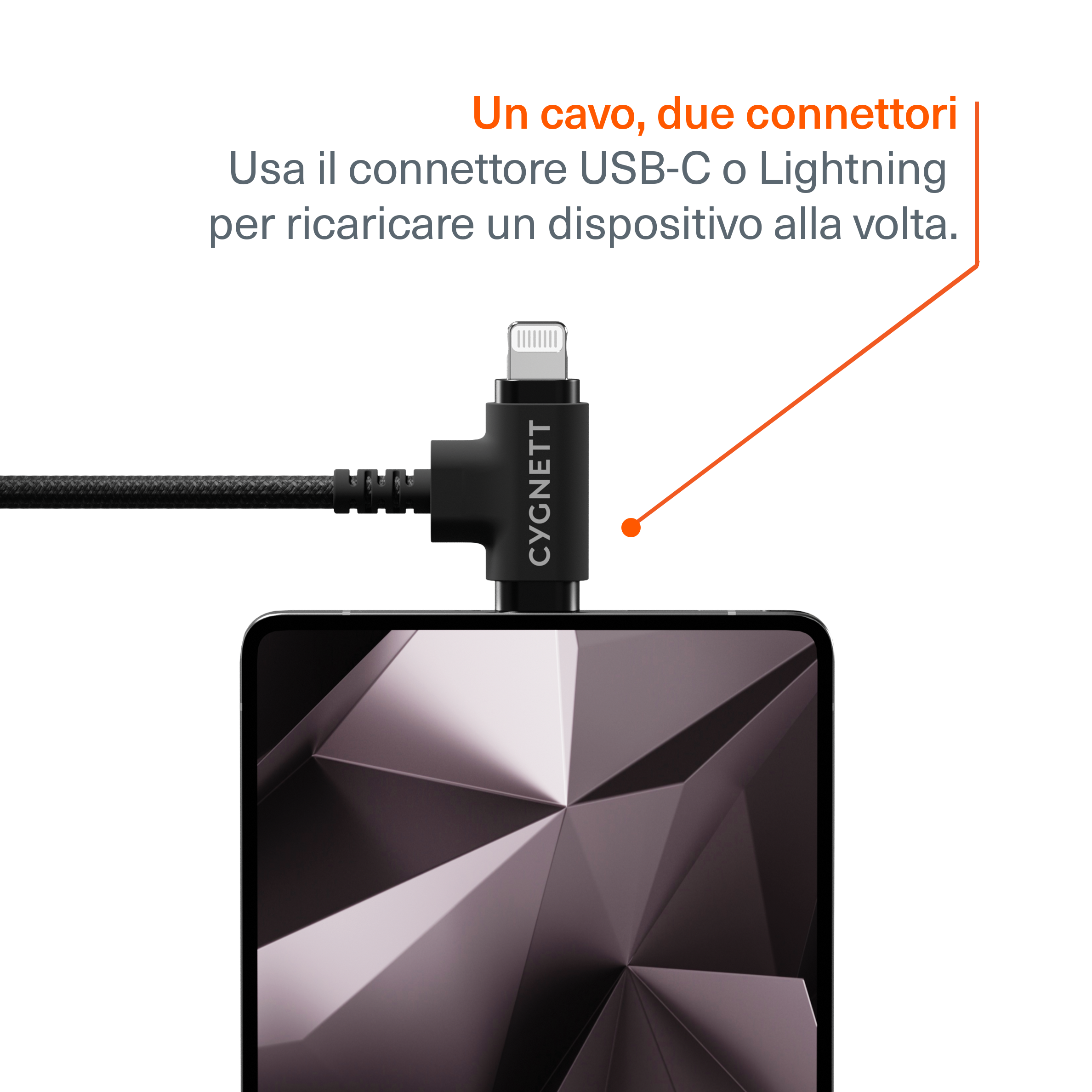 Cygnett Unite cavo USB-C Lightning 60W 1m nero