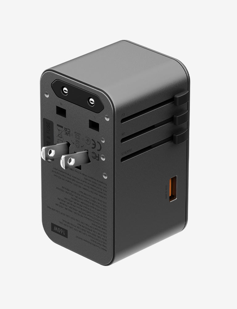 Energea TravelWorld GaN160 adattatore viaggio Gunmetal