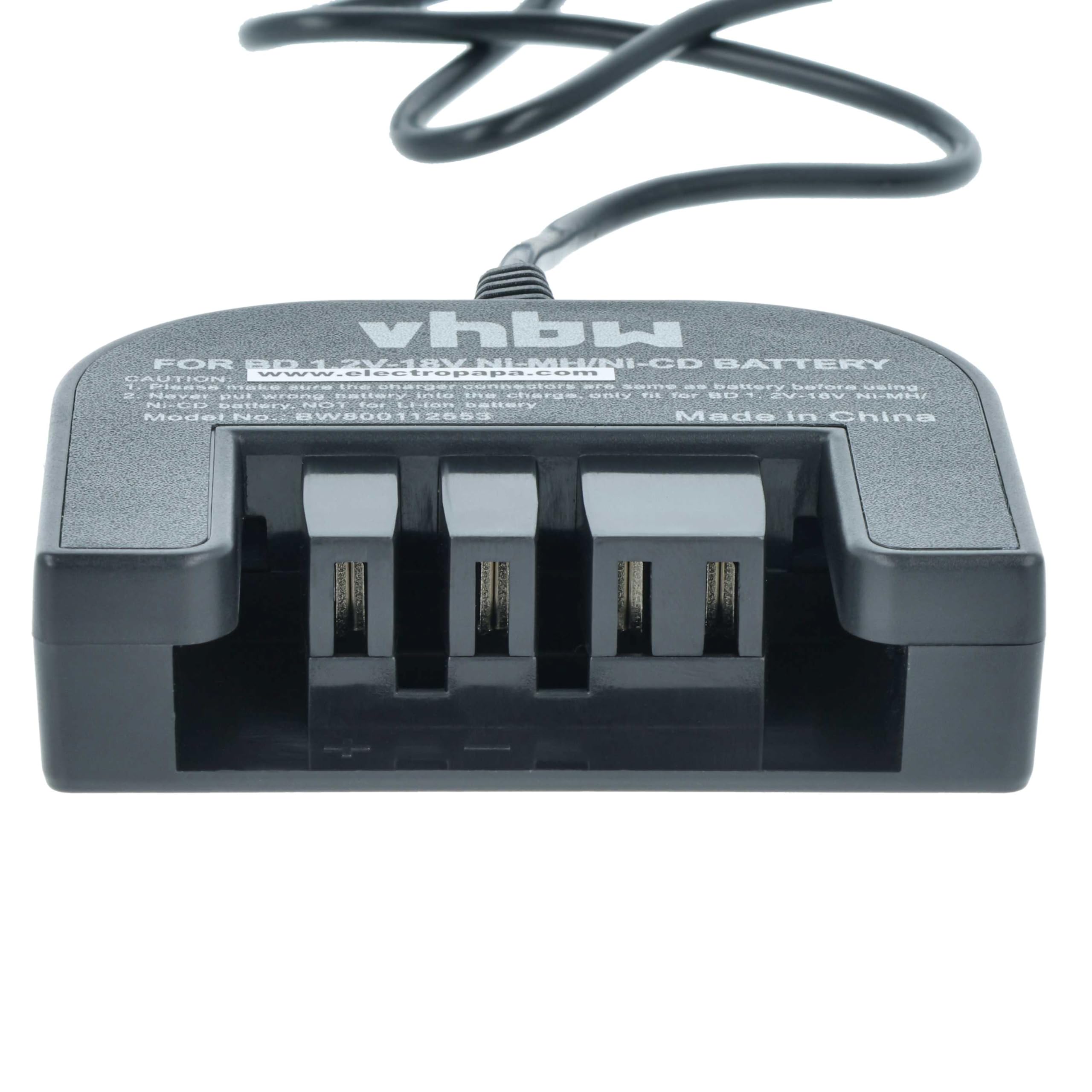 vhbw caricabatterie utensili per Black Decker HP12KD 1,2-18V