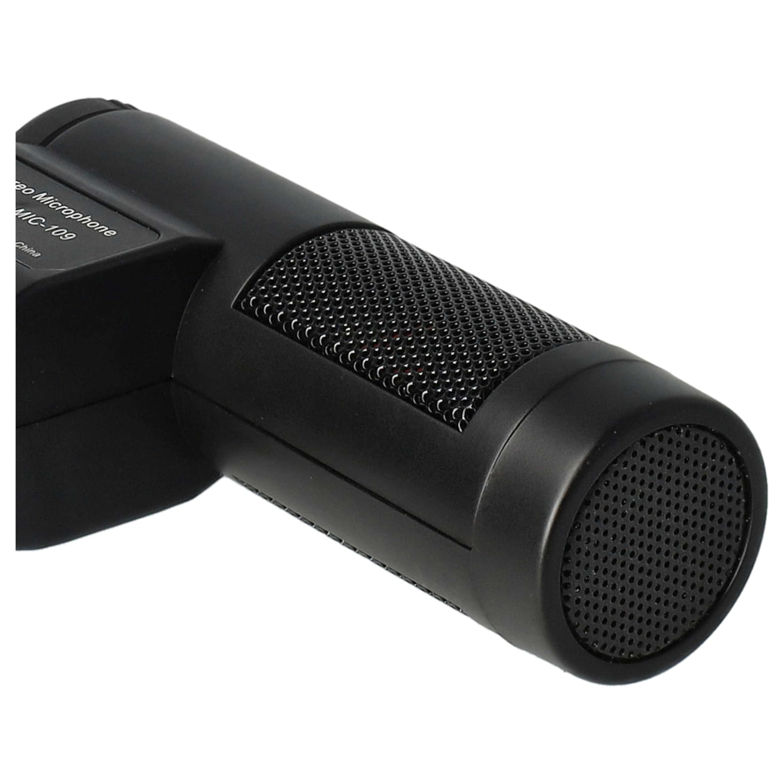 vhbw Microfono stereo fotocamera Panasonic Lumix jack 3,5mm nero