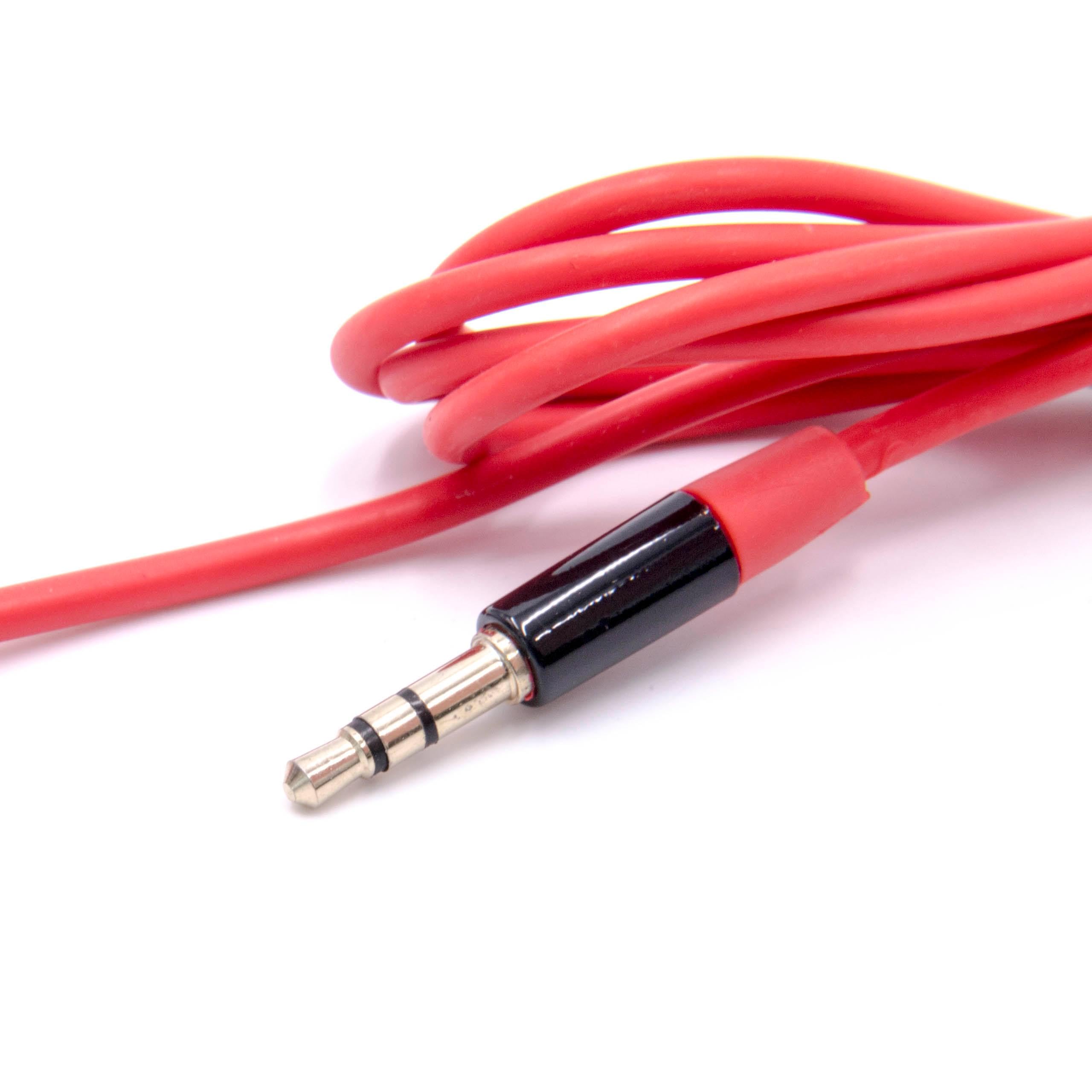 vhbw RemoteTalk cavo audio cuffie Beats rosso-nero 1 m