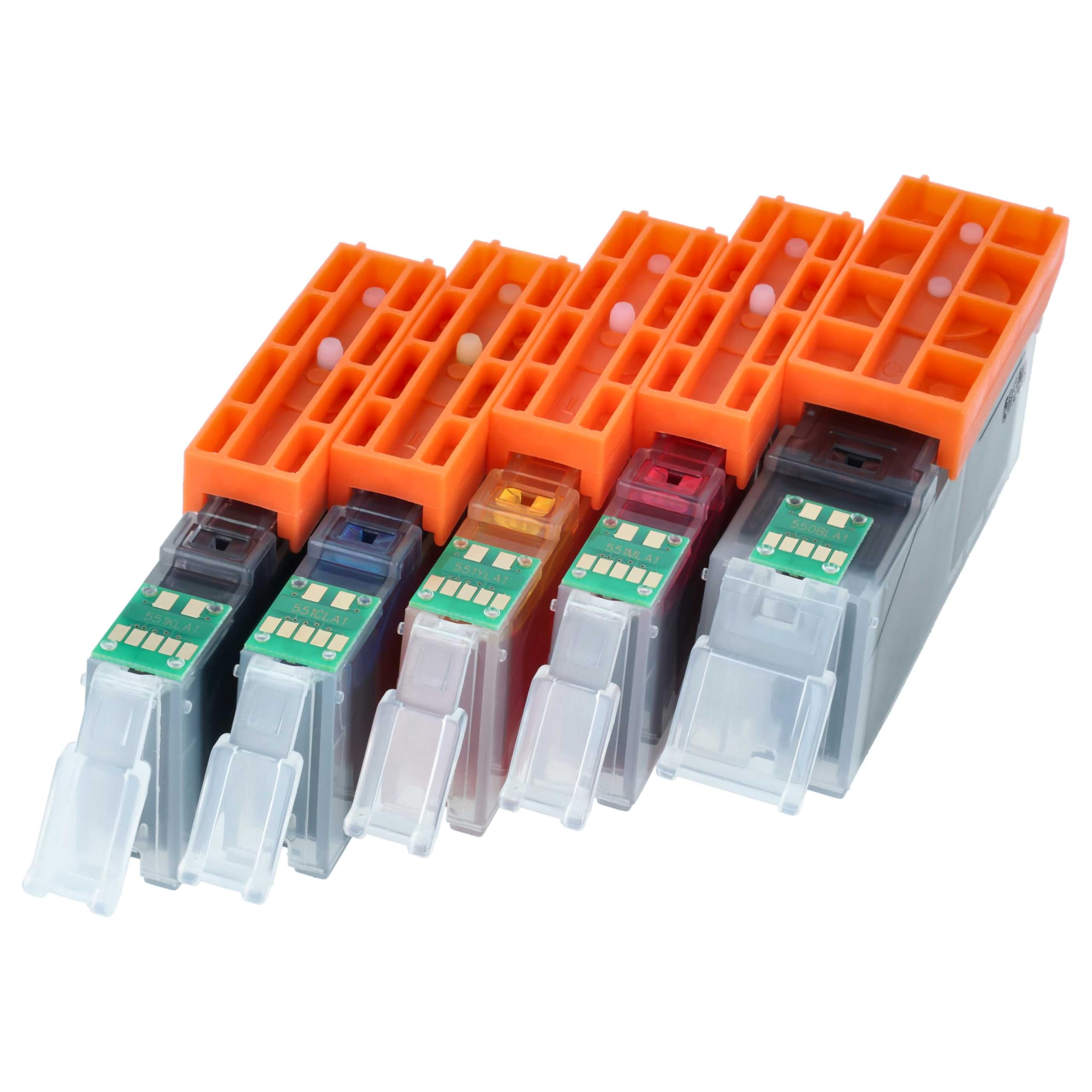 vhbw Set 5 Cartucce CLI-551 PGI-550 per Canon Pixma IP7250