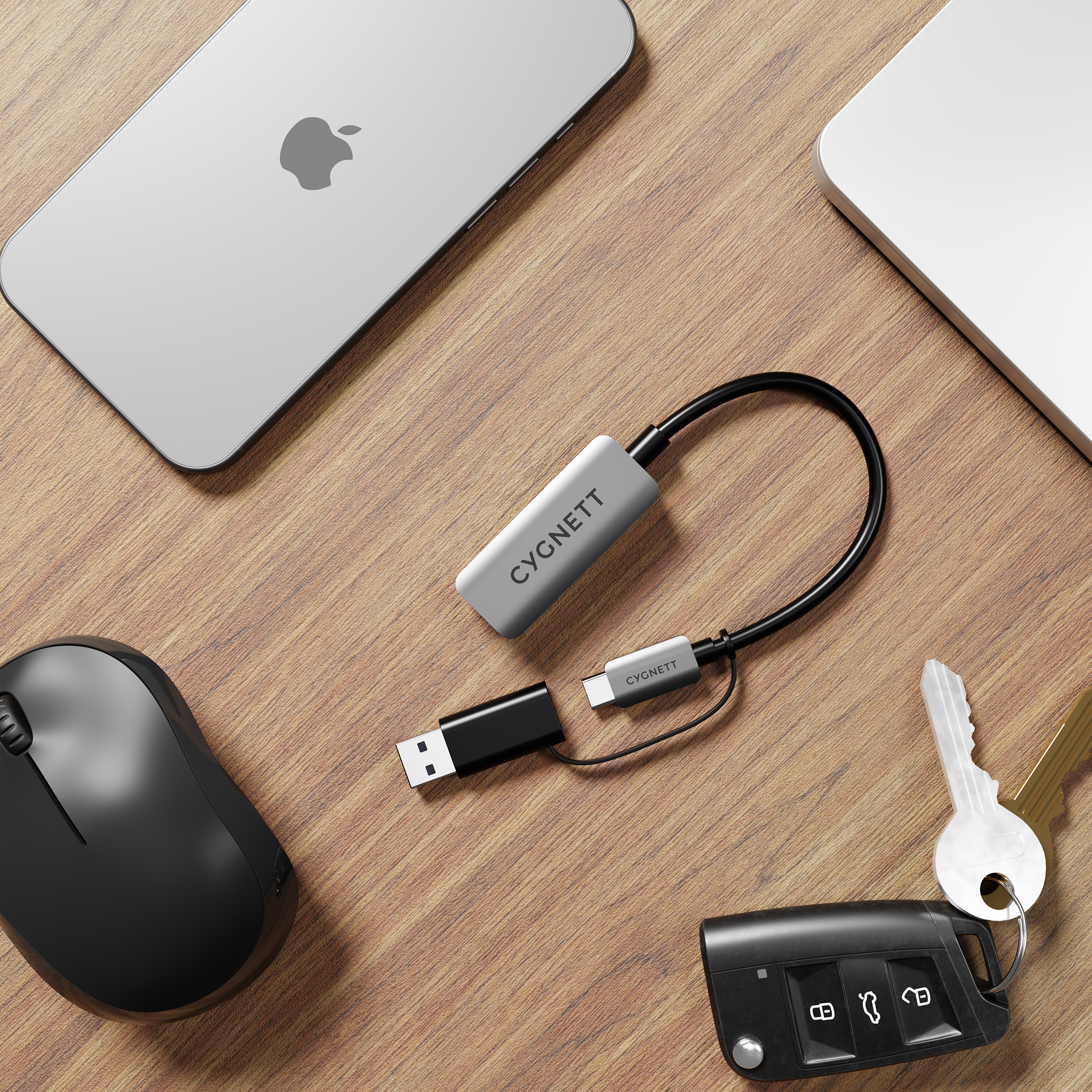 Cygnett adattatore Ethernet USB-C 2,5 Gbps hub