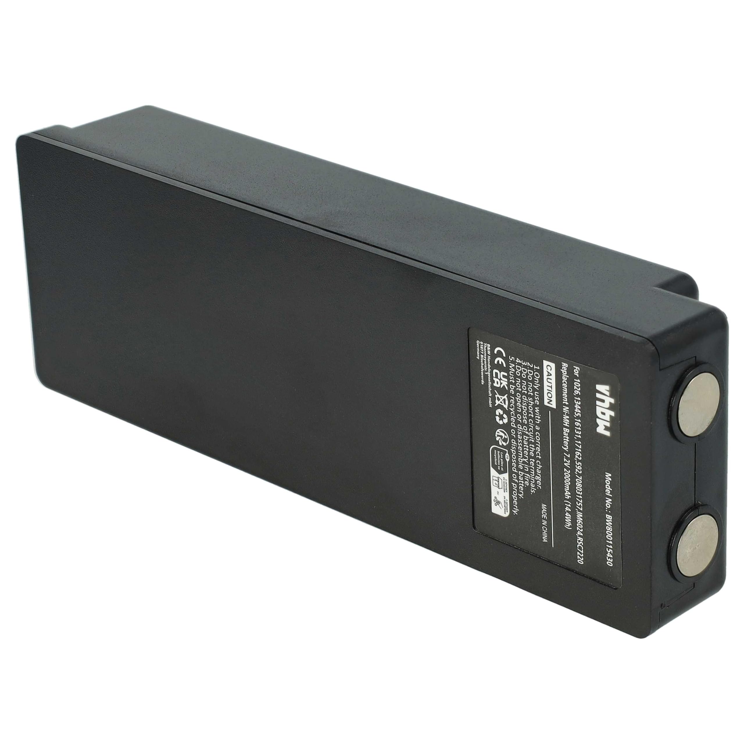 vhbw 2x Batteria telecomando Scanreco BS590 NiMH 2000mAh