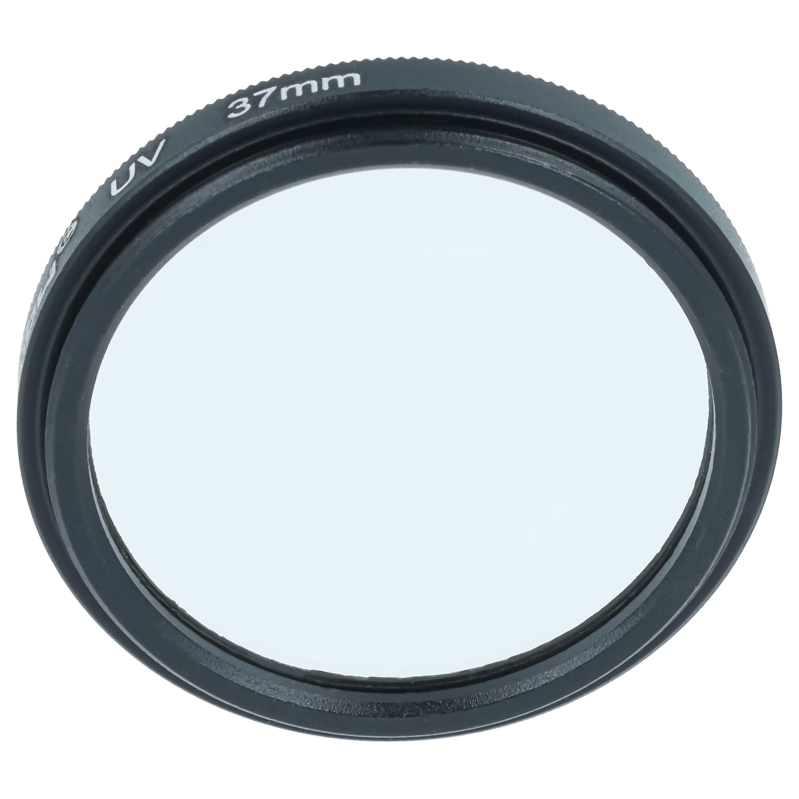 vhbw Filtro UV 37mm per Obiettivi Filettati Nero Vetro
