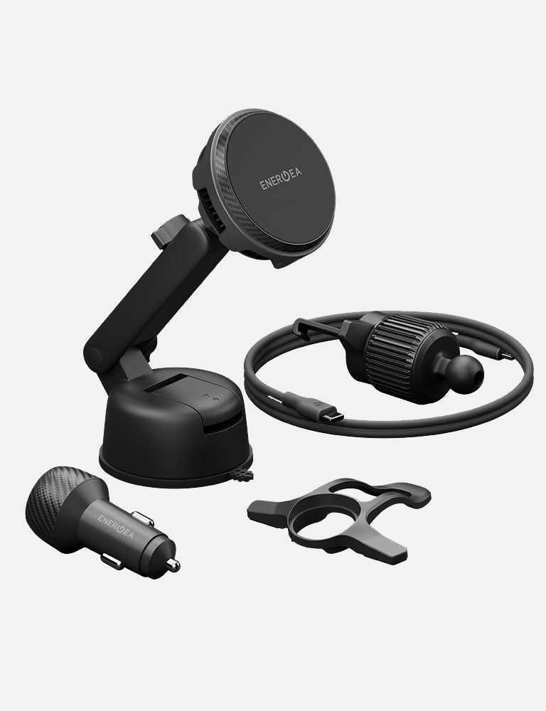 Energea MagArctic Drive caricatore auto wireless Qi2 25W gunmetal