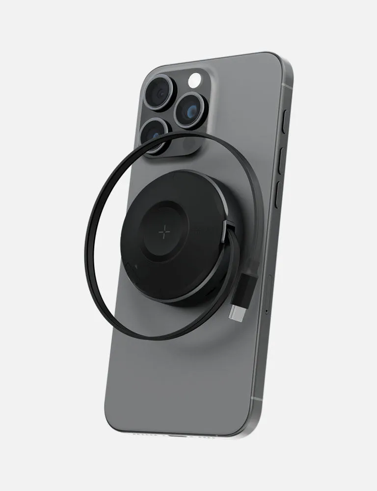 Energea MagDuo Arc caricatore wireless gunmetal 2-in-1