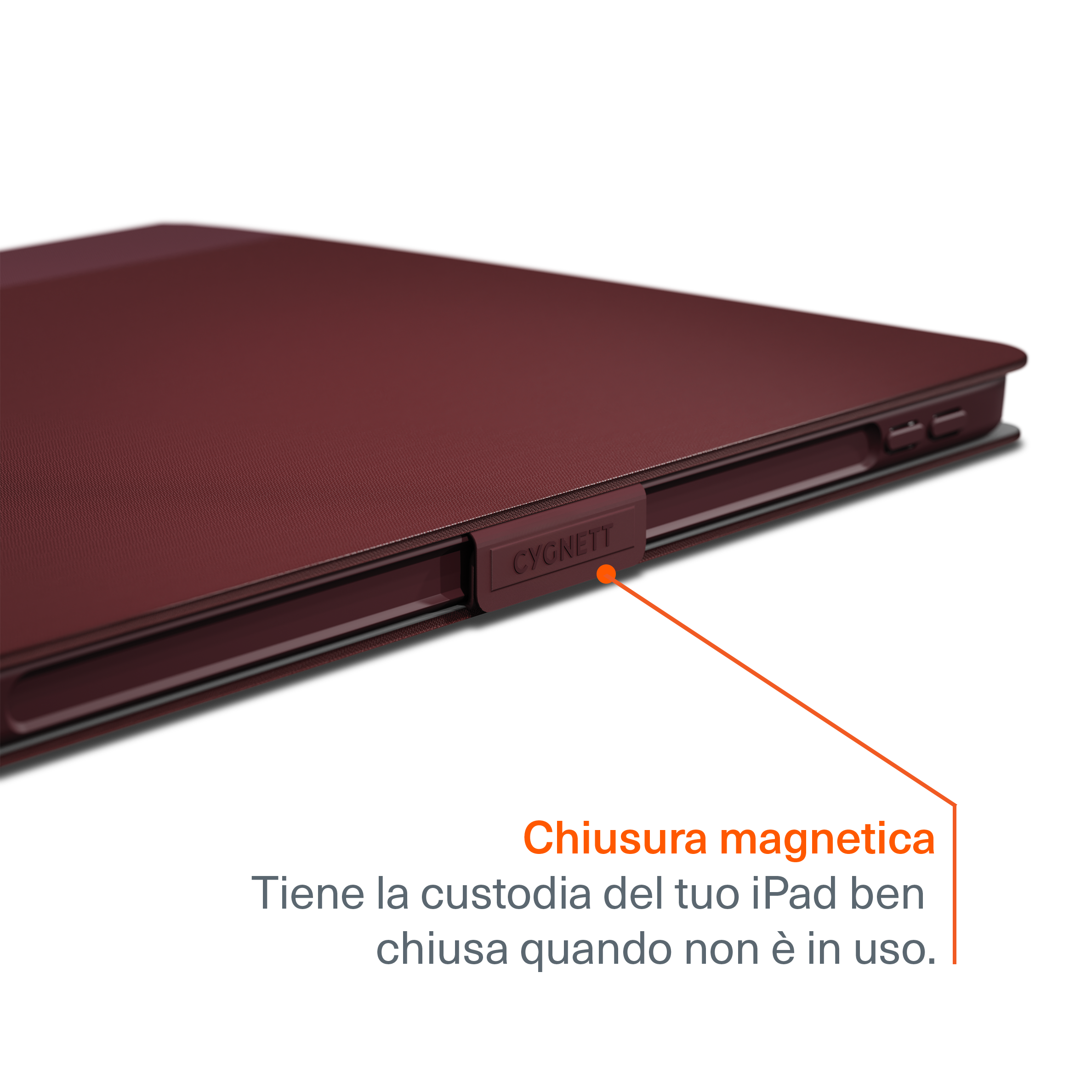 Cygnett TekView Folio cover iPad 11” 10.9” cherry rose