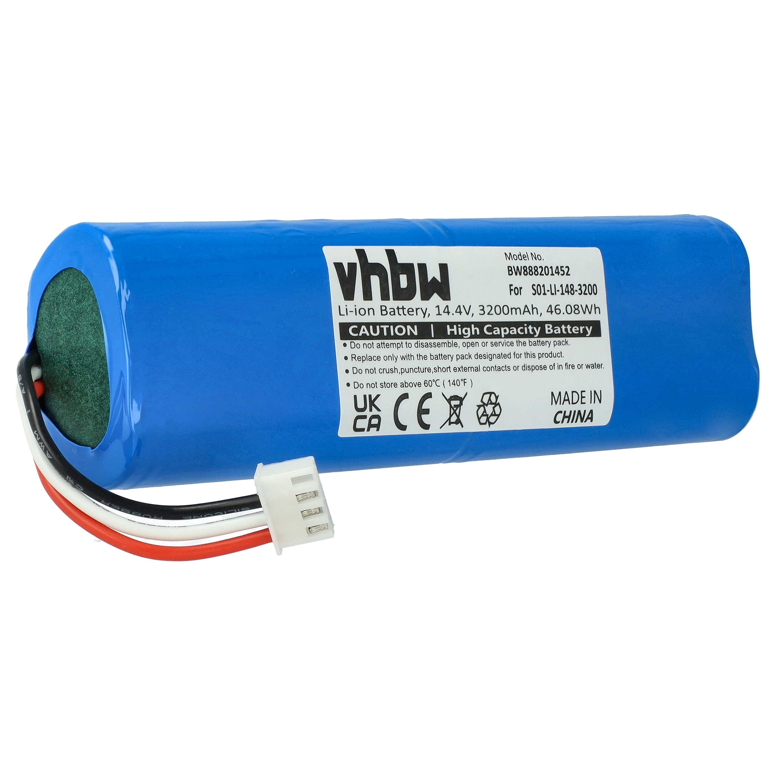 vhbw Batteria 14,4V 3200mAh per Ecovacs Deebot N8 Li-Ion