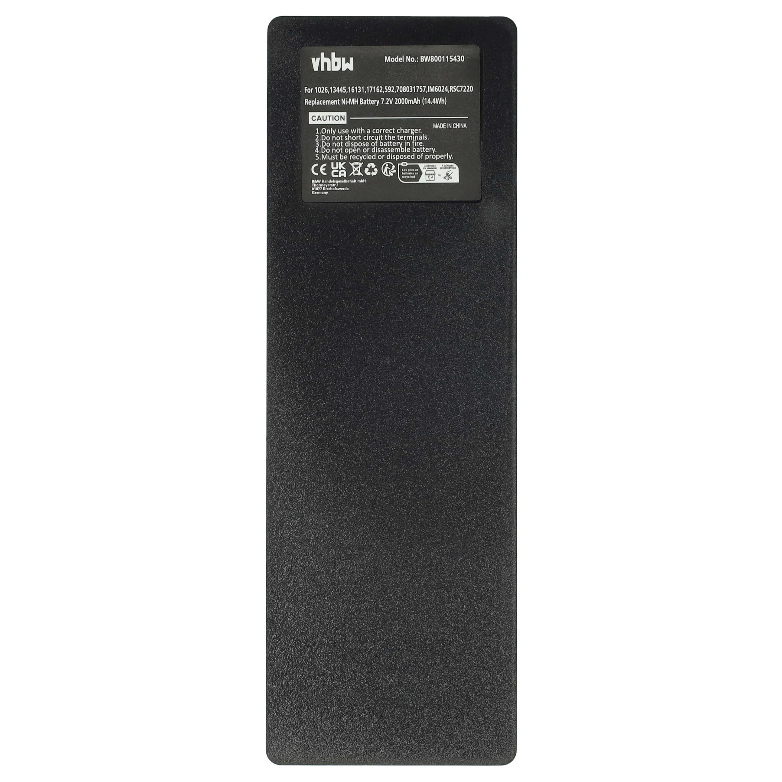 vhbw Batteria Radiocomando 7,2V 2000mAh per Palfinger EEA2512