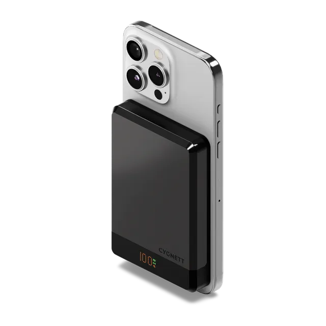 Cygnett MagSlim Power Bank Wireless Magnetico 10K Nero 10W
