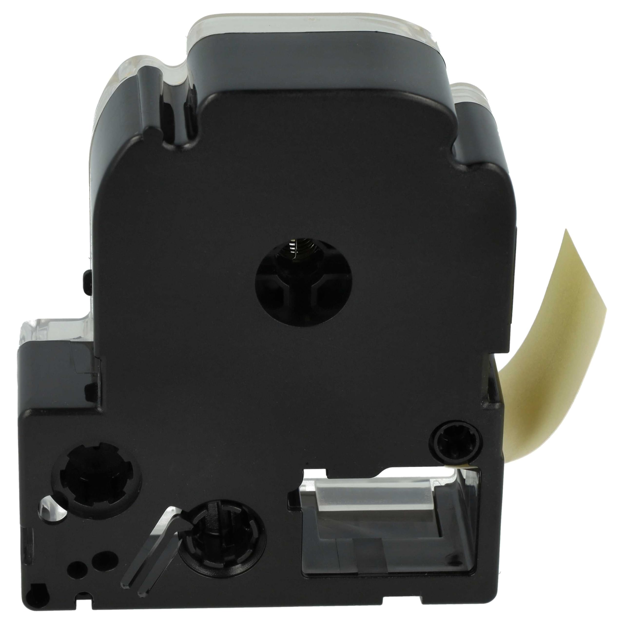 vhbw cassetta nastro 24mm nero su giallo per KingJim