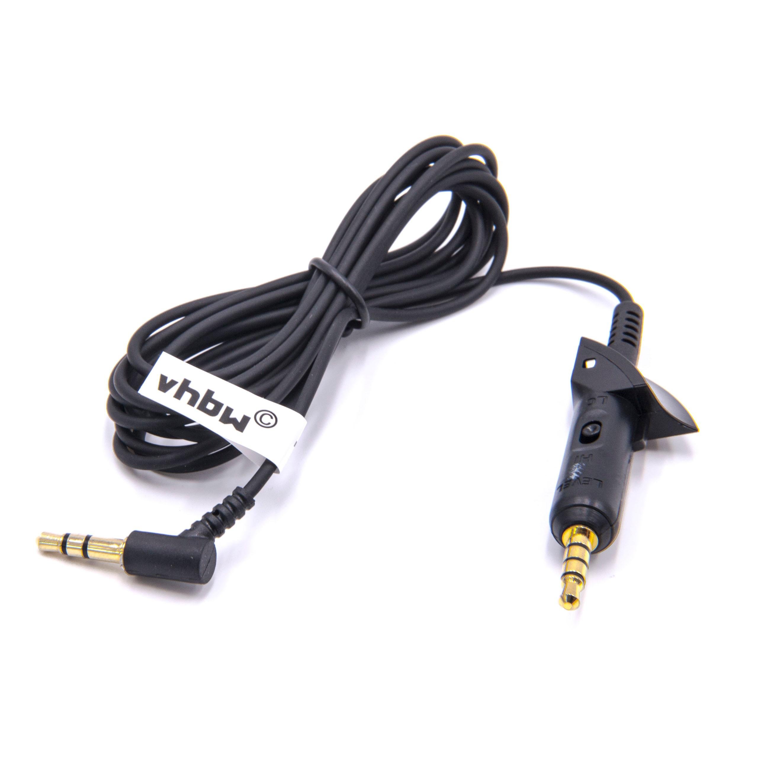 vhbw Cavo audio AUX per Bose QC15 3,5mm 180cm nero
