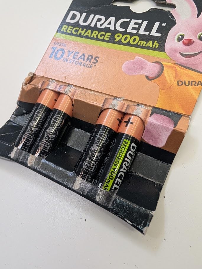 Duracell HR03 DX2400 pile ricaricabili AAA 4 pezzi 900 mAh