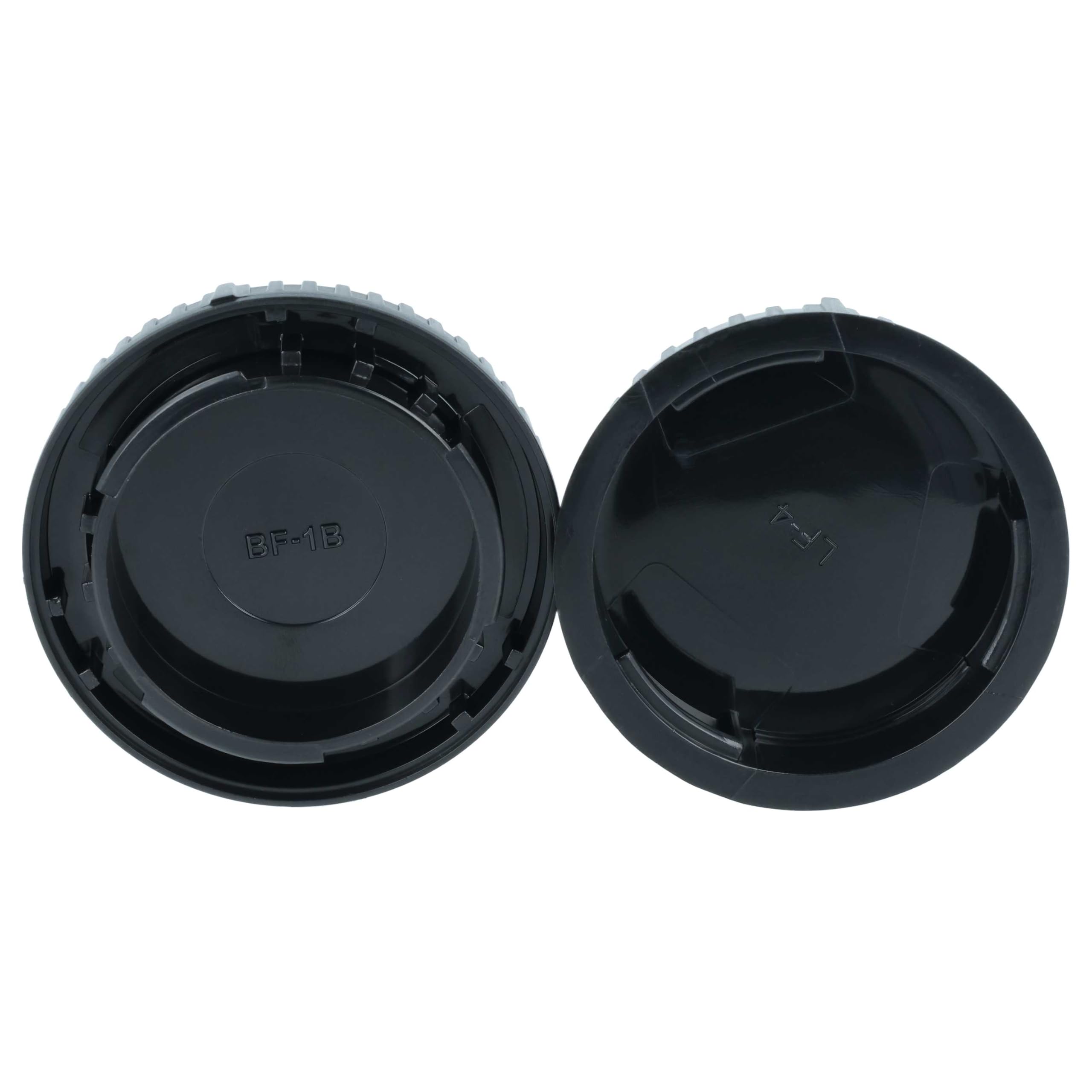 vhbw Set tappi F Nikon copriobiettivo nero 2 pezzi
