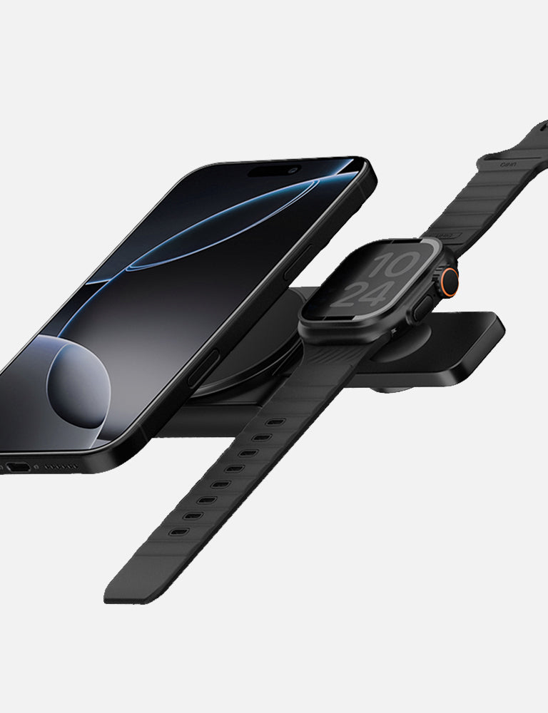 Energea MagDuo caricatore wireless 2 in 1 Gunmetal Qi2