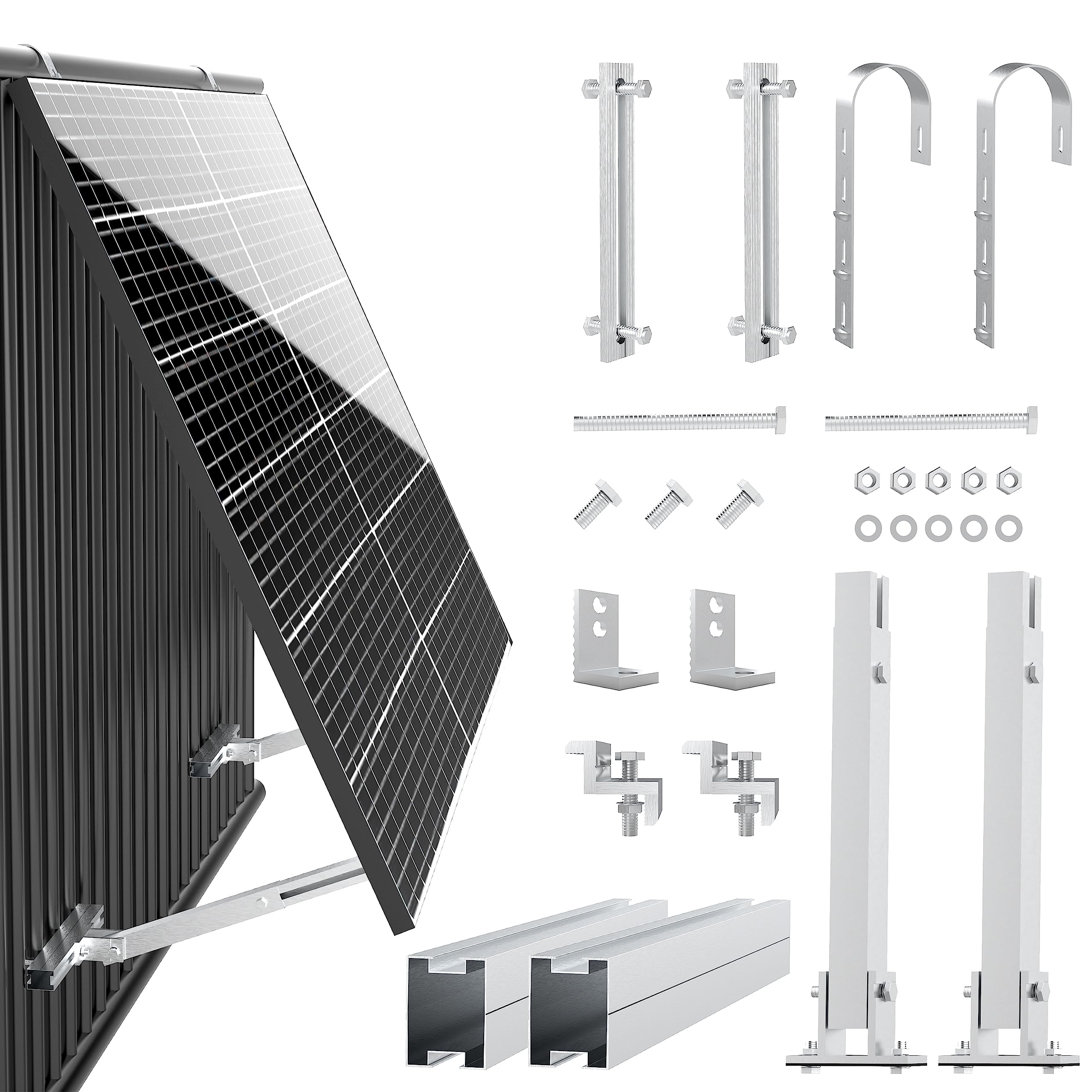 Leicke ULL staffa per pannello solare balcone alluminio
