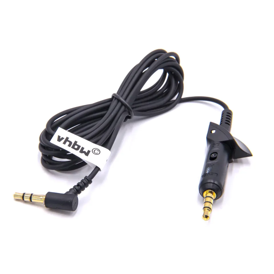 vhbw Cavo audio AUX per Bose QC15 3,5mm 180cm nero