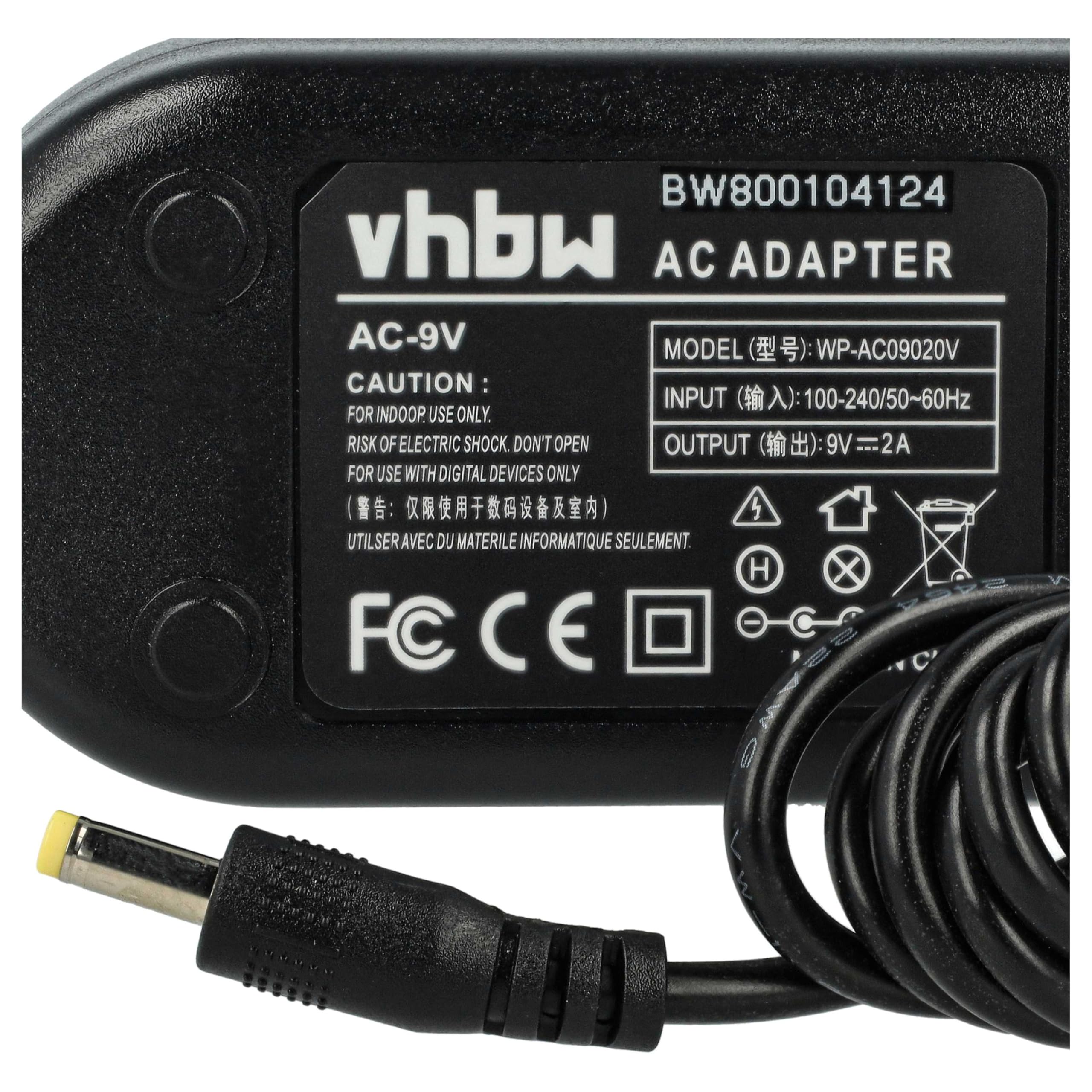 vhbw Alimentatore Fotocamera Fujifilm HS30 EXR 9V 2 m
