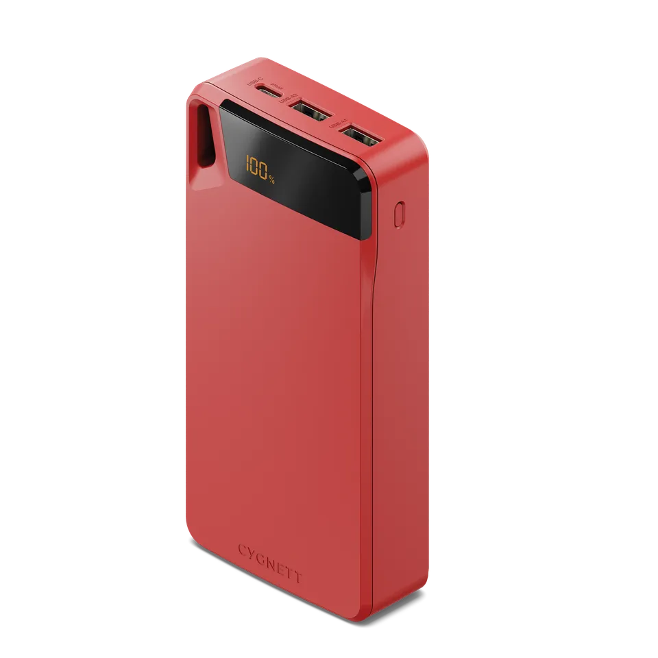 Cygnett ChargeUp Boost Power Bank 20000mAh 15W Rosso