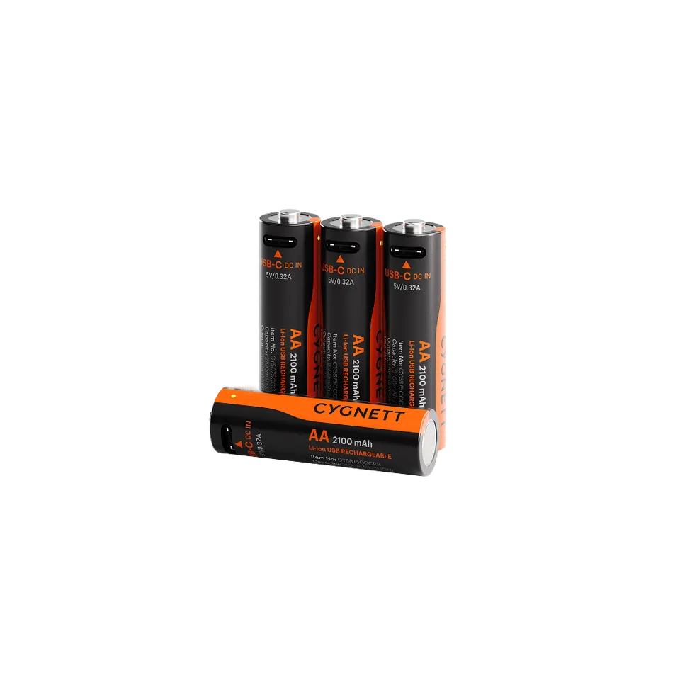 Cygnett batterie AA ricaricabili USB-C 4 pezzi 1,5V