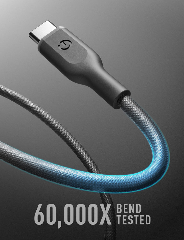 Energea Flow Core cavo USB-A USB-C 100W Gunmetal