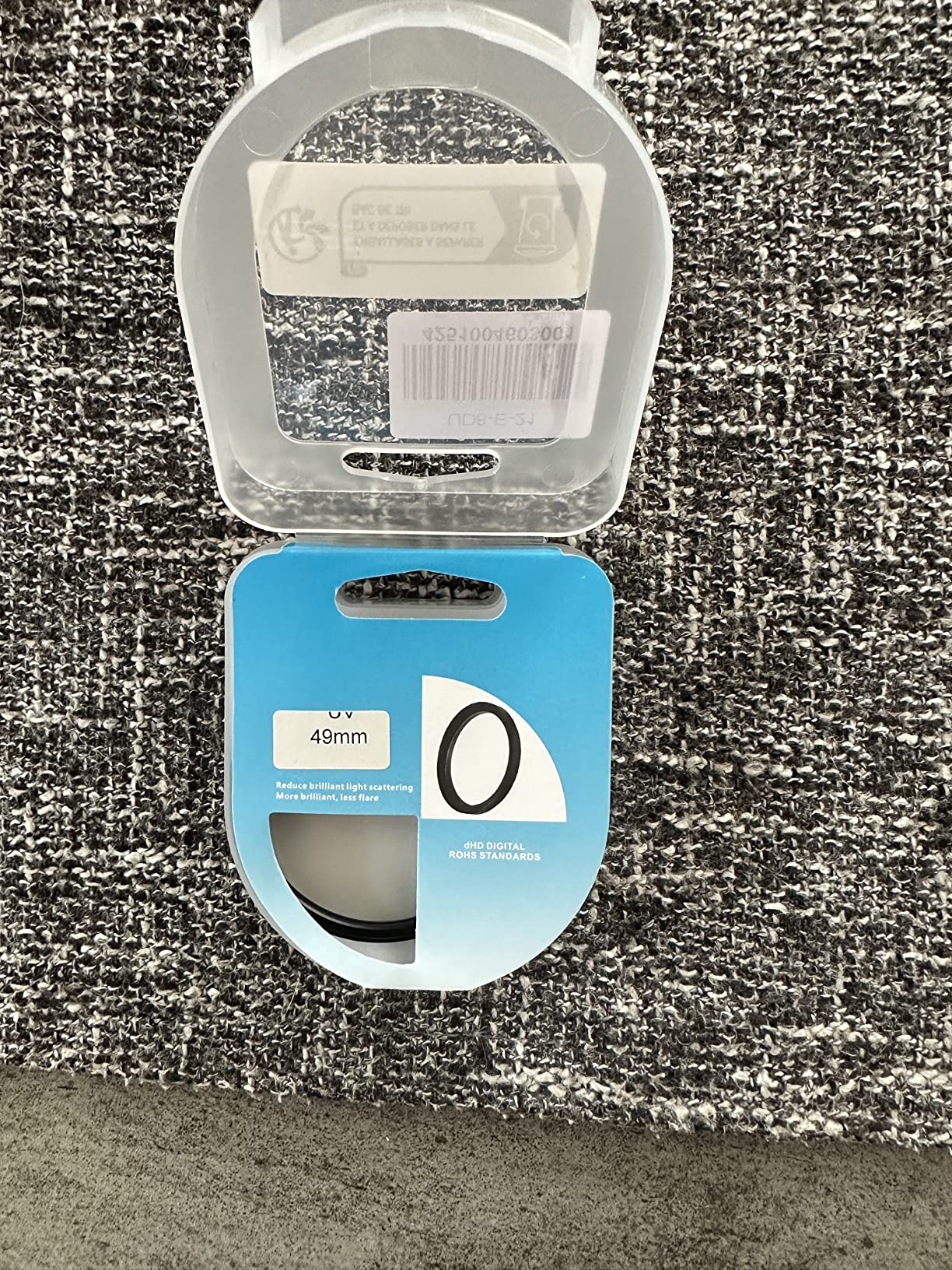 vhbw Filtro UV 37mm per Obiettivi Filettati Nero Vetro