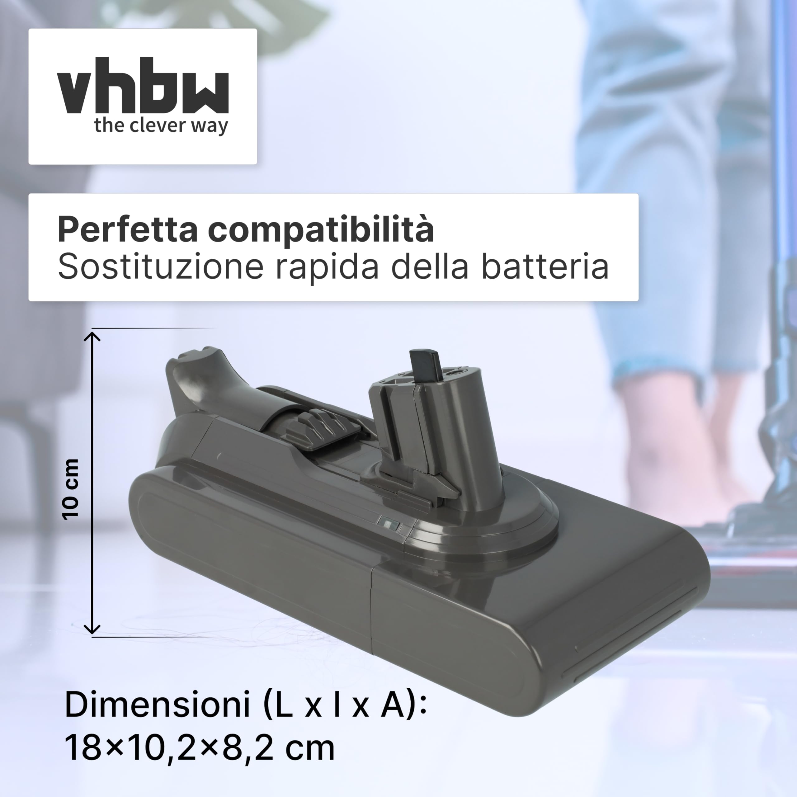vhbw Batteria Li-Ion 3600mAh 25,2V per Dyson V15 Detect SV22