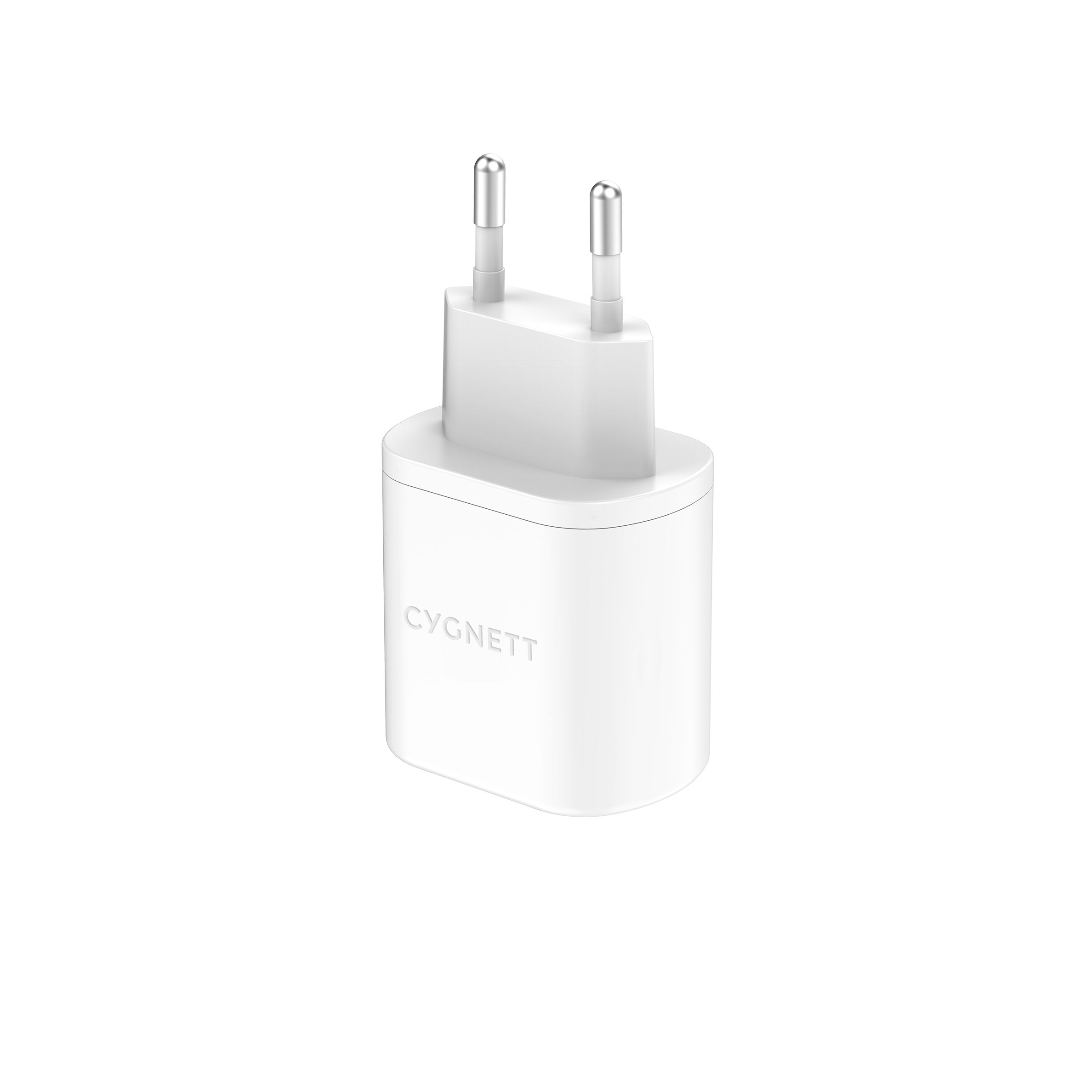 Cygnett Caricatore da Muro 20W USB-C PD Bianco Doppia Porta