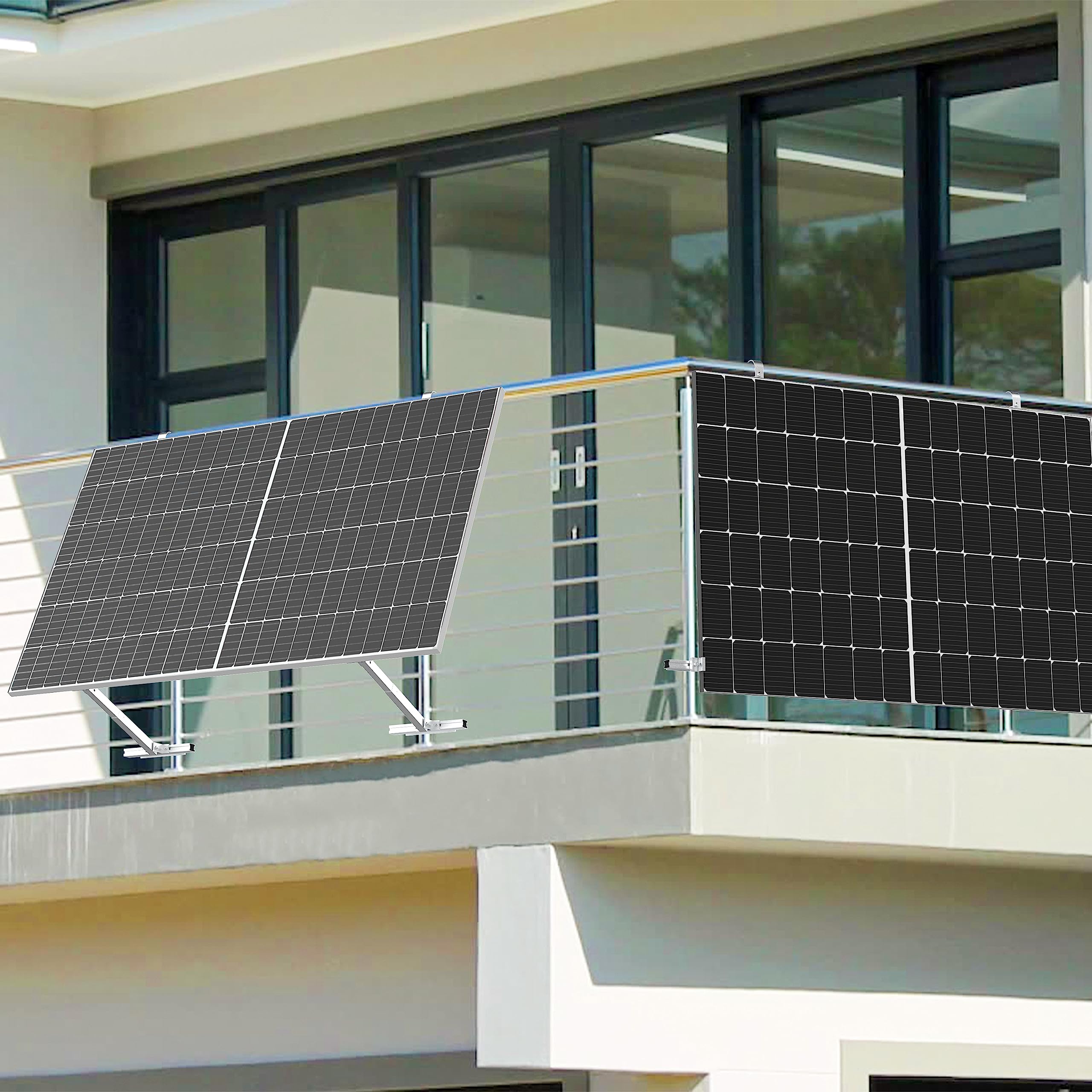 Leicke ULL staffa per pannello solare balcone alluminio