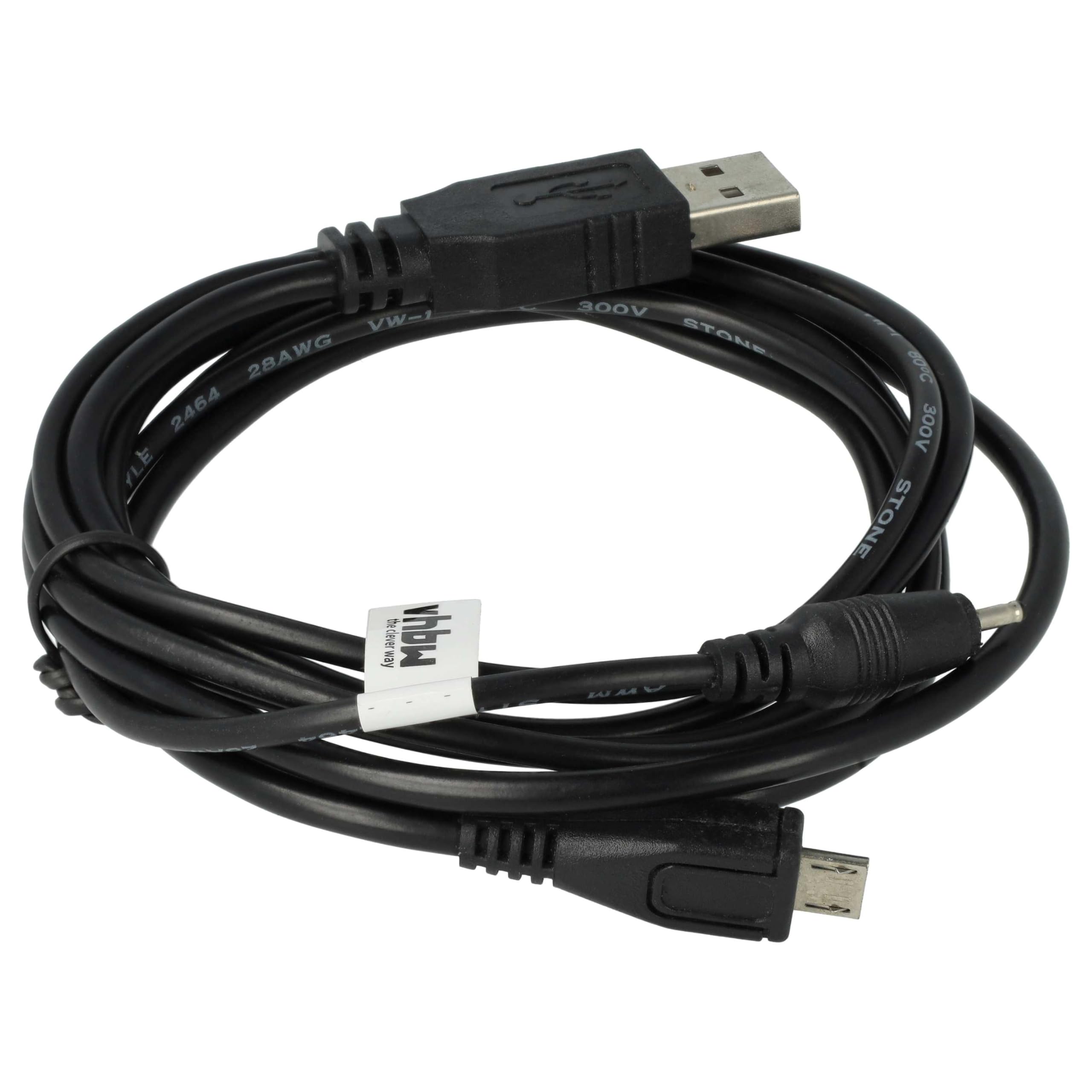 vhbw CA-126 cavo dati USB nero per Nokia
