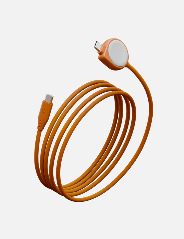 Energea Flow Duo Watch cavo Apple Watch USB-C Dark Cherry