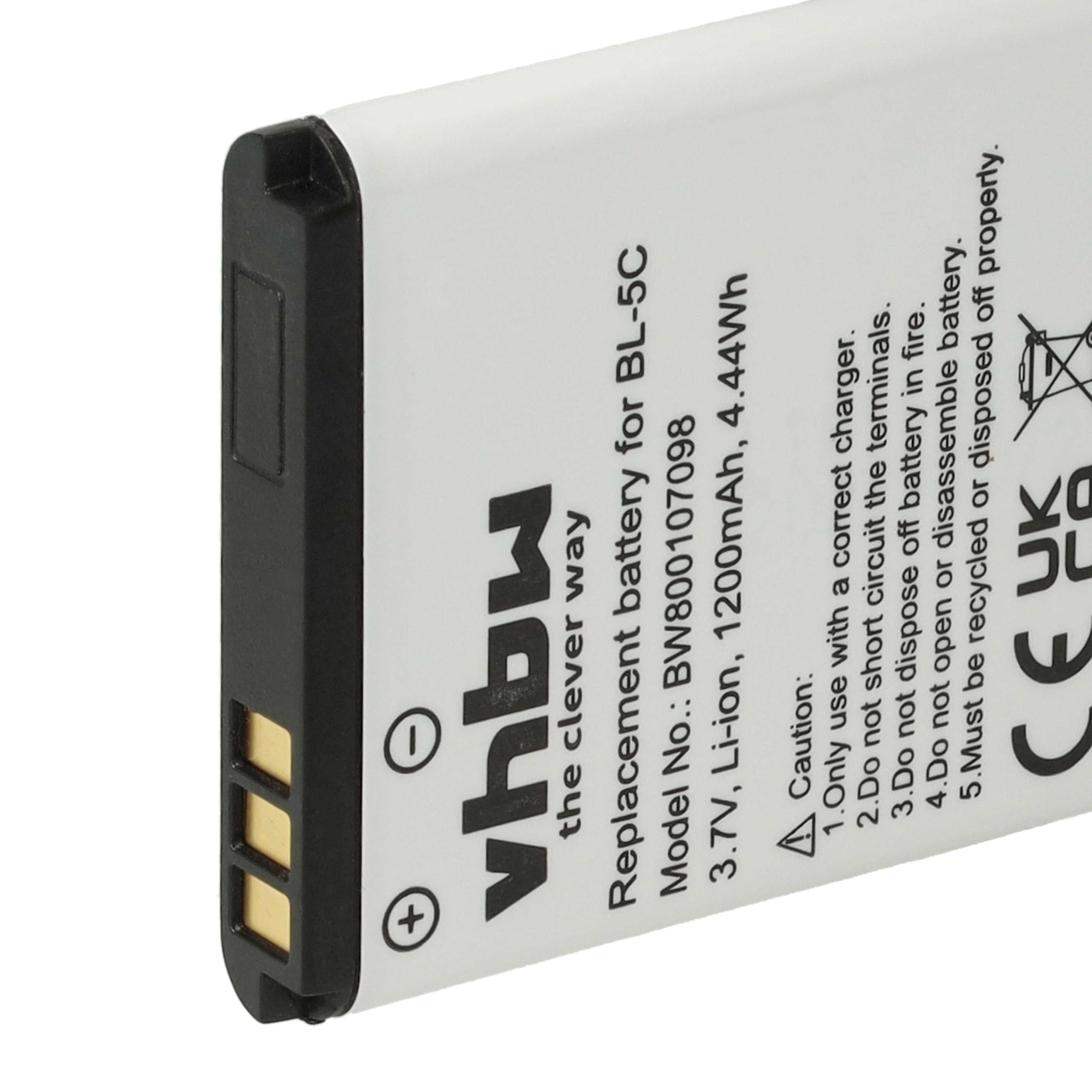 vhbw Batteria Primo 405 telefono 1200 mAh Li-Ion