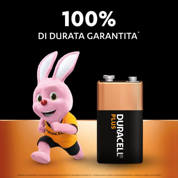 Duracell Plus batteria alcalina 9V 6LR61 2 pezzi