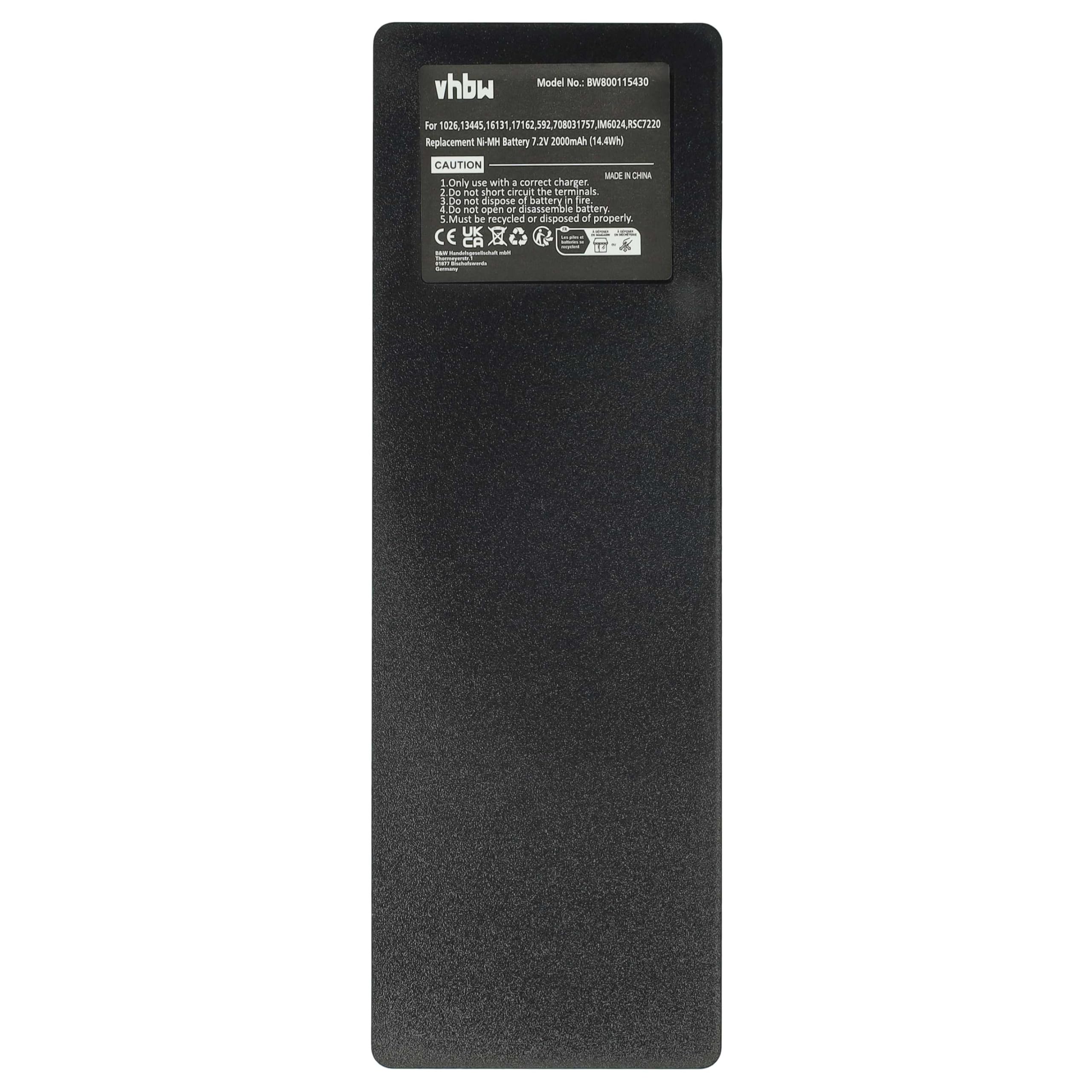 vhbw 2x Batteria telecomando Scanreco BS590 NiMH 2000mAh
