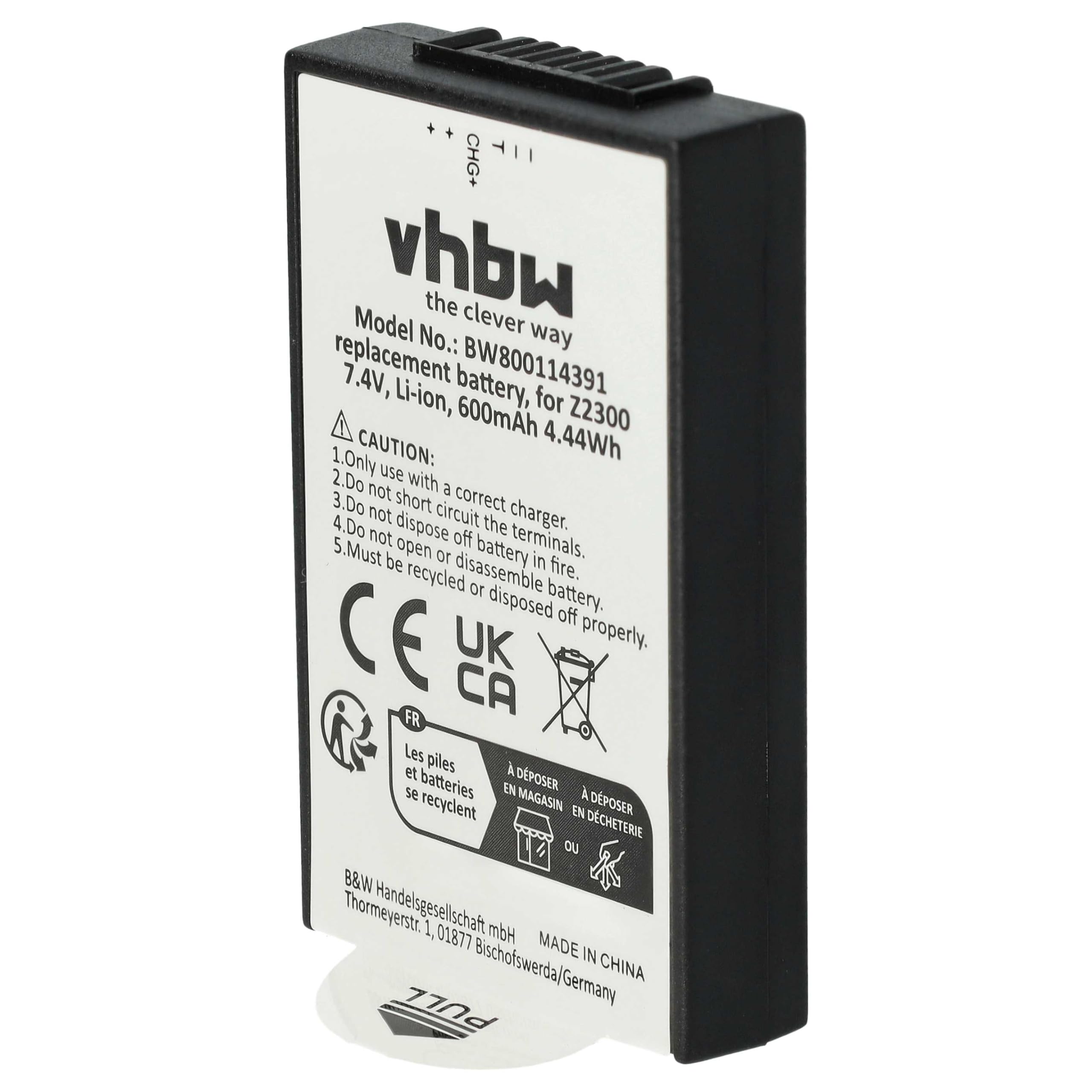 vhbw Batteria fotocamera CZA-05300 600mAh per Polaroid Z230E
