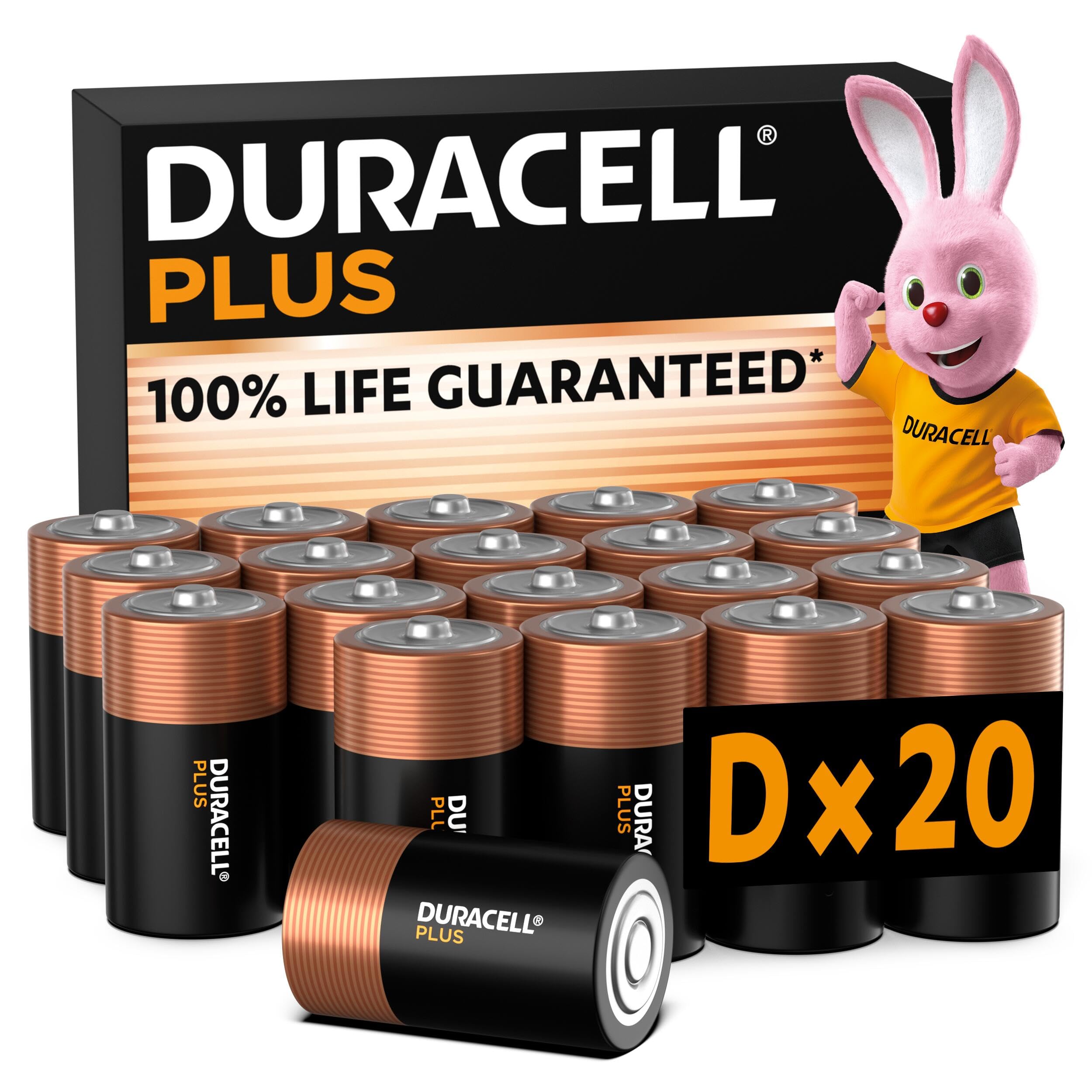 Duracell Plus LR20 pile D alcaline 20 pezzi 1,5V lunga durata