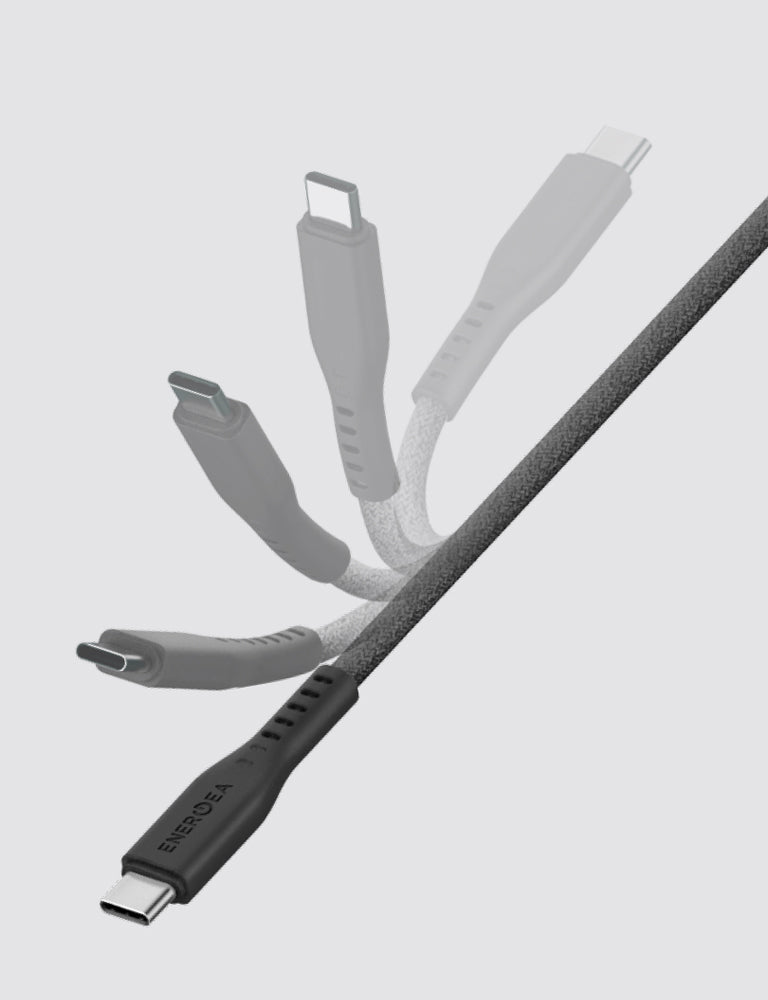 Energea Flow USB-C to USB-C 300CM cavo Nero intrecciato