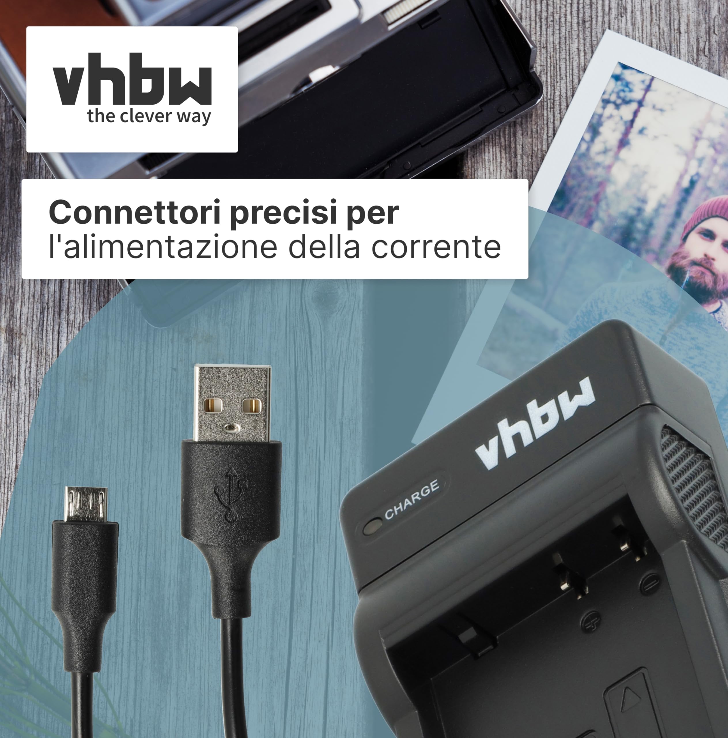 vhbw Caricabatterie USB-C 1x per Fujifilm Instax Mini 90