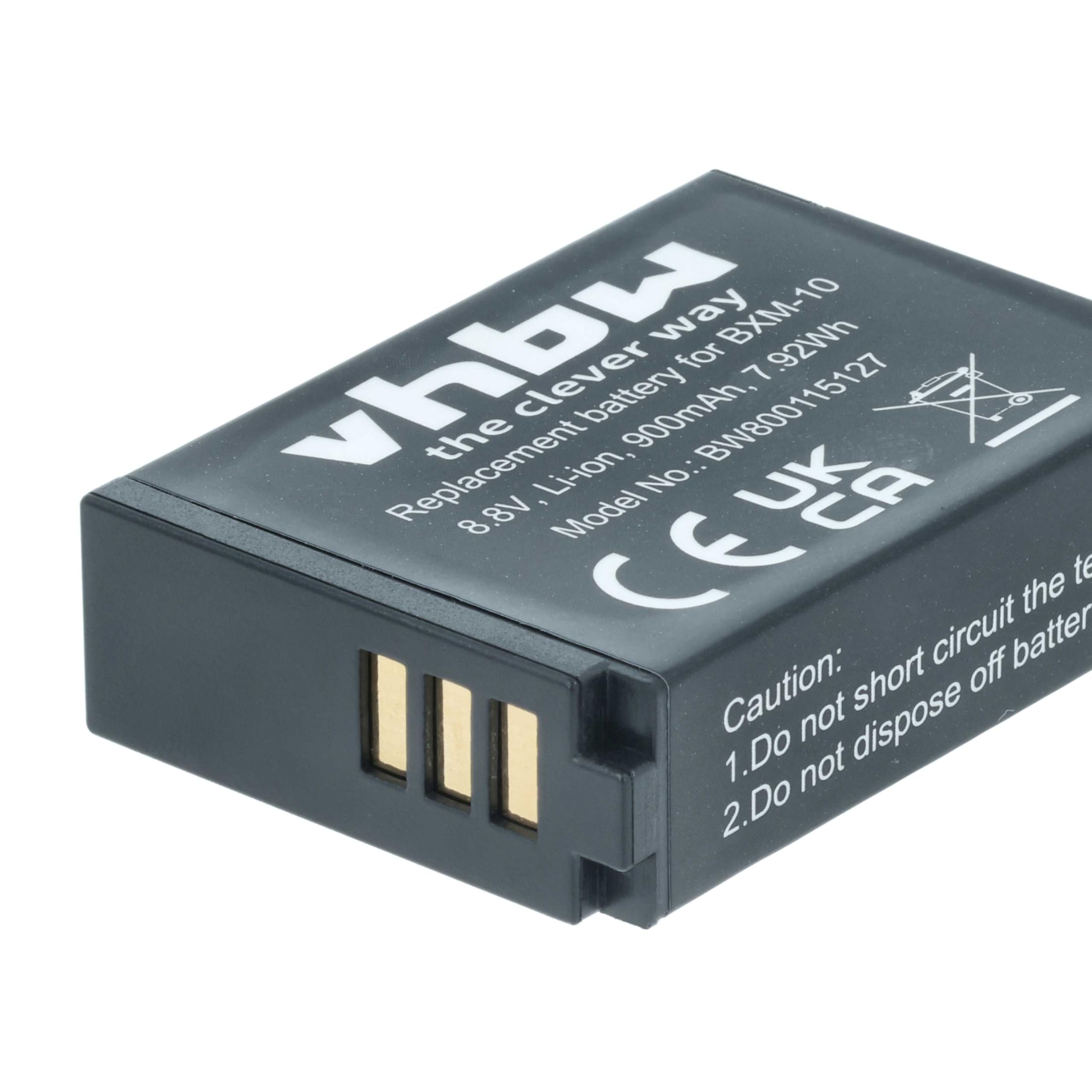 vhbw BXM-10 batteria fotocamera 1x 900mAh per Yi M1