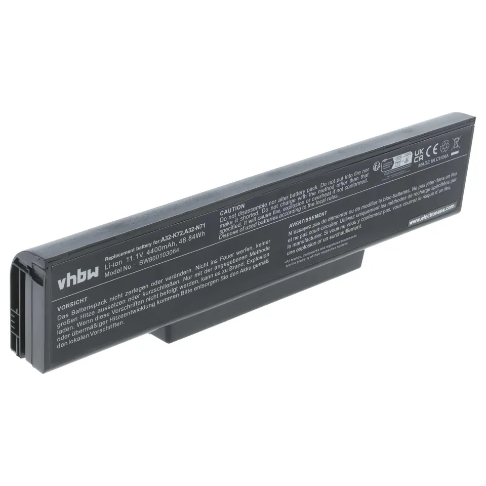 vhbw batteria notebook Asus X72 A32-K72 4400mAh