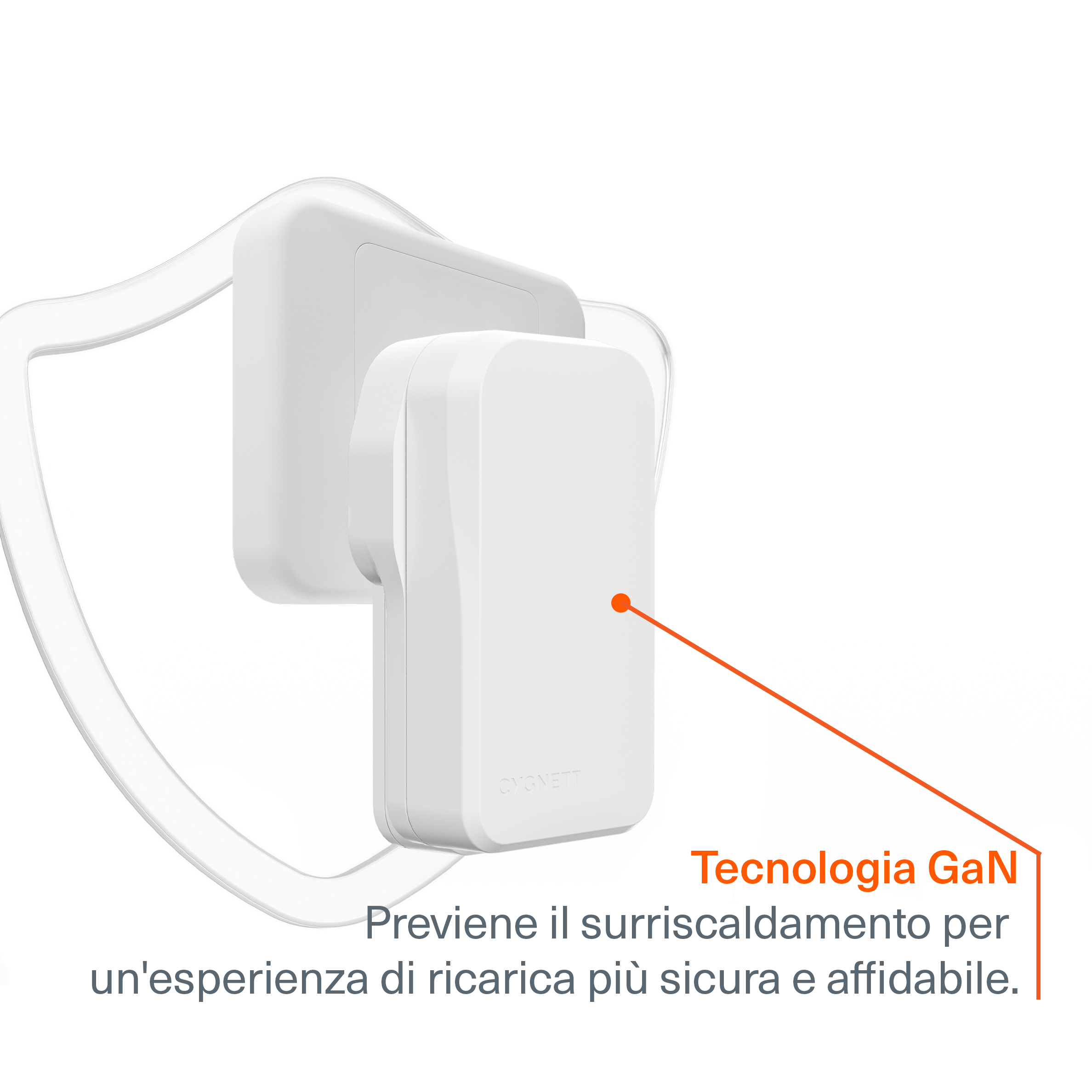 Cygnett ChargePlus Caricatore muro GaN 65W 2 USB-C
