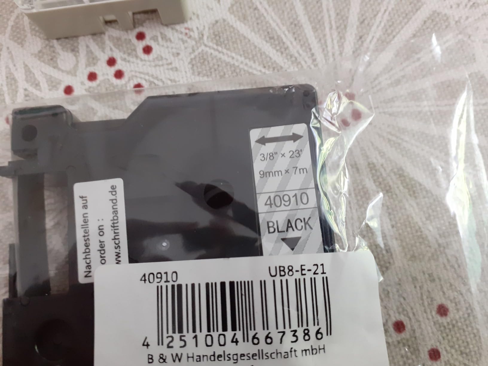 vhbw cassetta nastro Dymo LabelWriter Duo 9mm nero