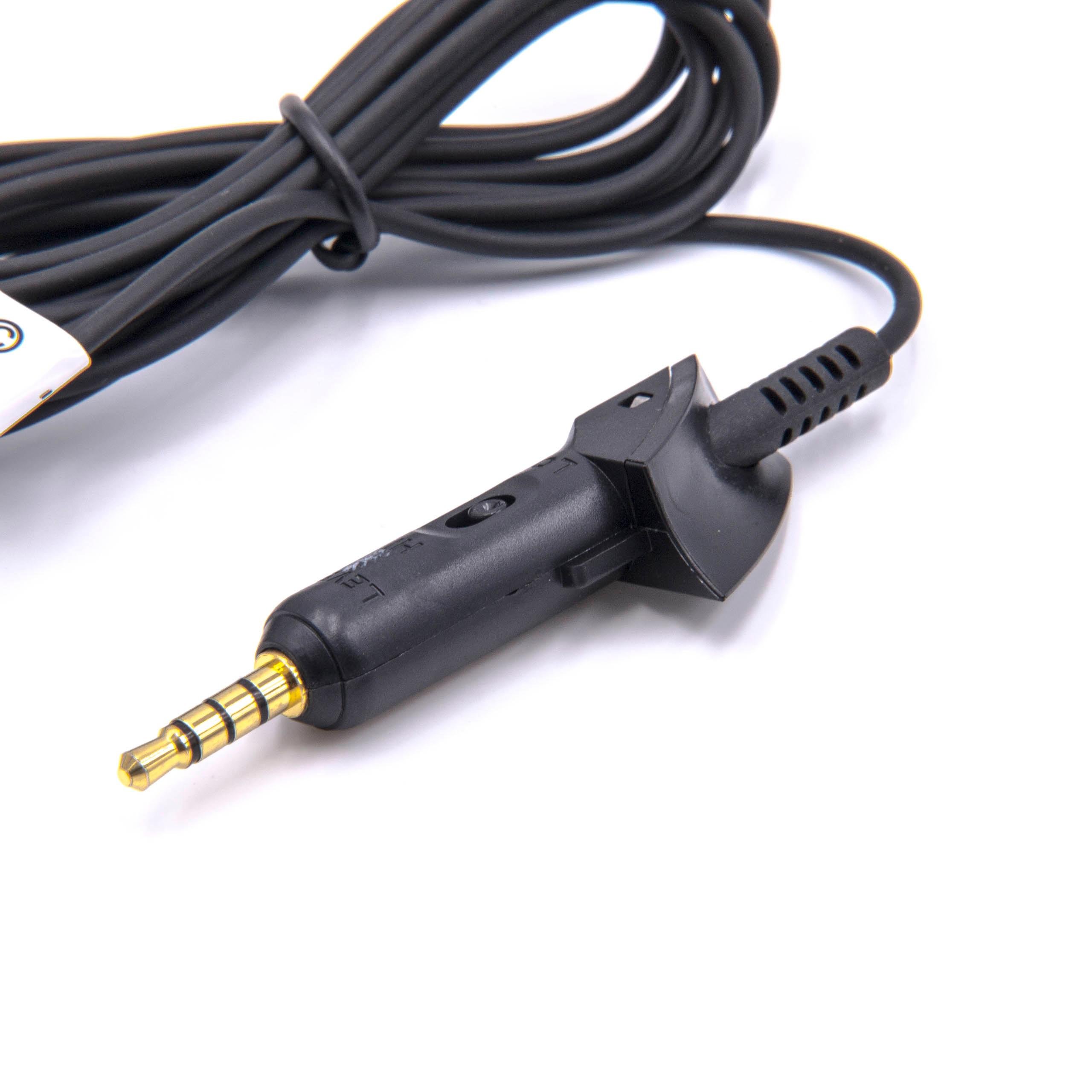 vhbw Cavo audio AUX per Bose QC15 3,5mm 180cm nero