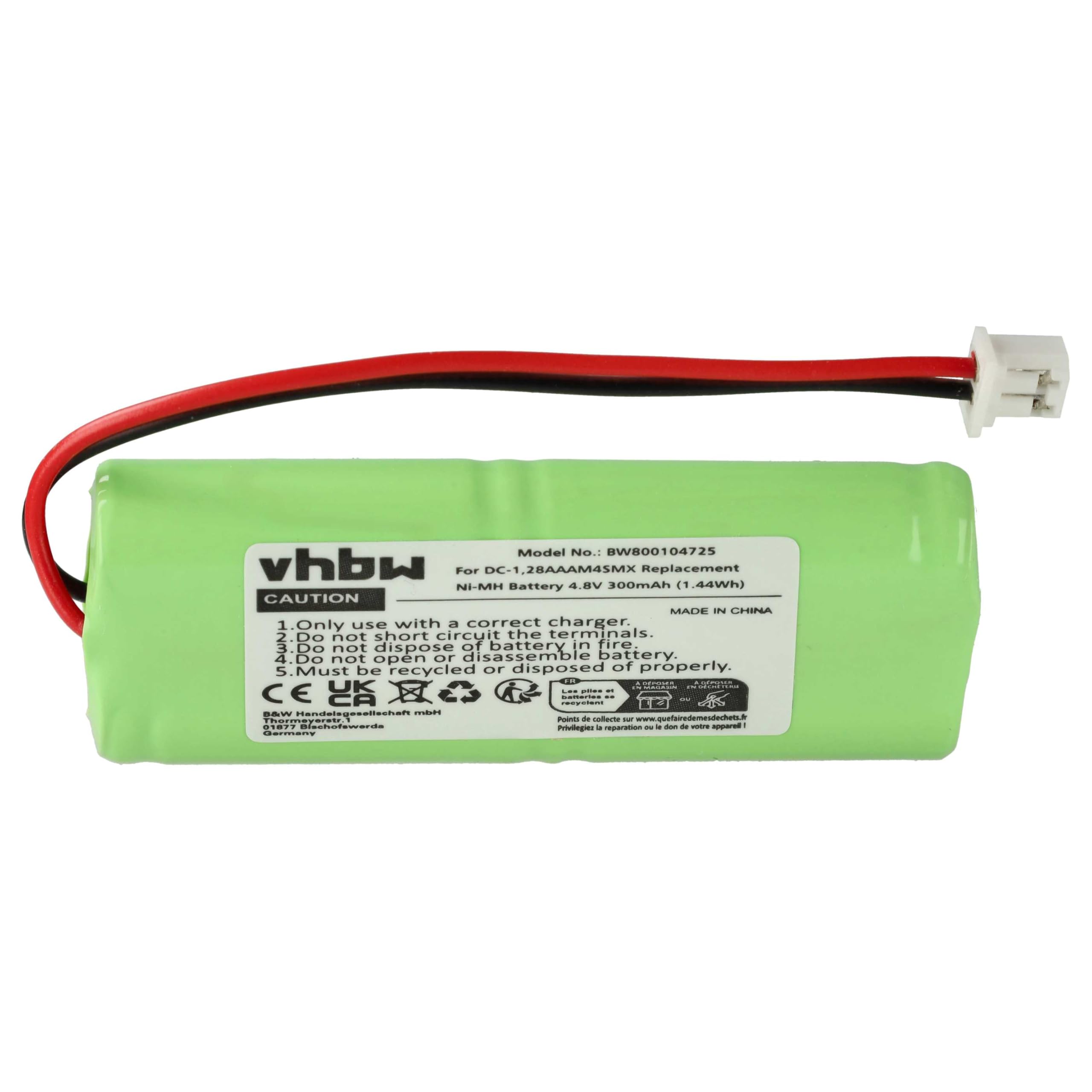 vhbw Batteria collare cani per Dogtra 1700NCP 300mAh ricaricabile