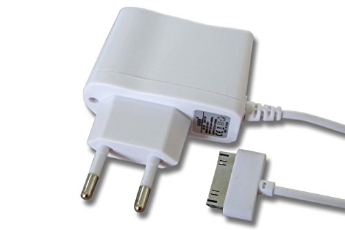 vhbw Caricabatterie iPhone 3GS connettore Dock 30 Pin bianco