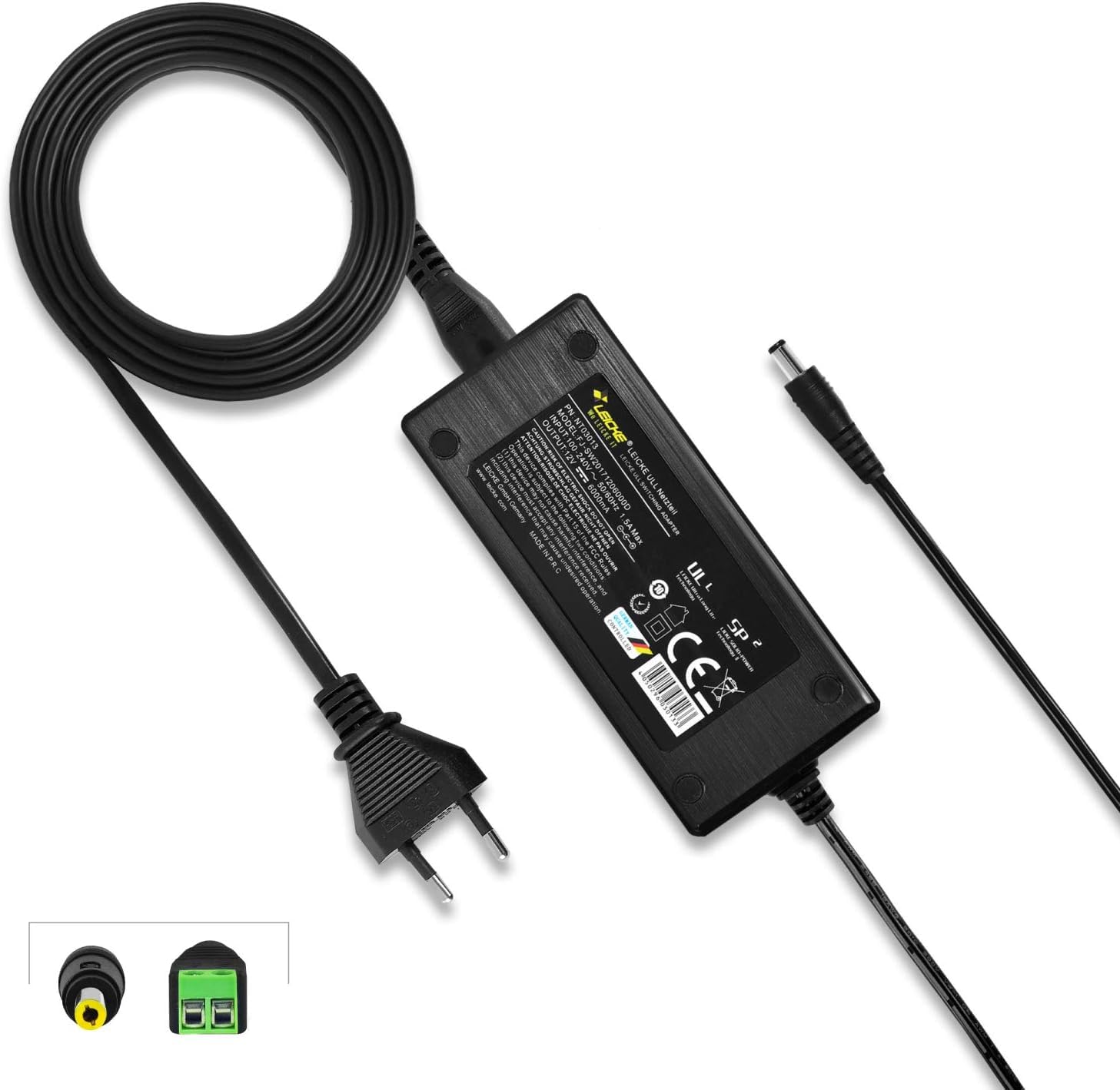 Leicke Alimentatore 12V 6A 72W 5,5x2,1mm LED NAS